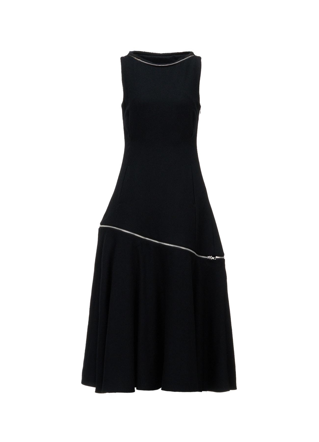 W/ SERGE ZIP PANEL DRESS(S Black): LIMI feu｜THE SHOP YOHJI YAMAMOTO