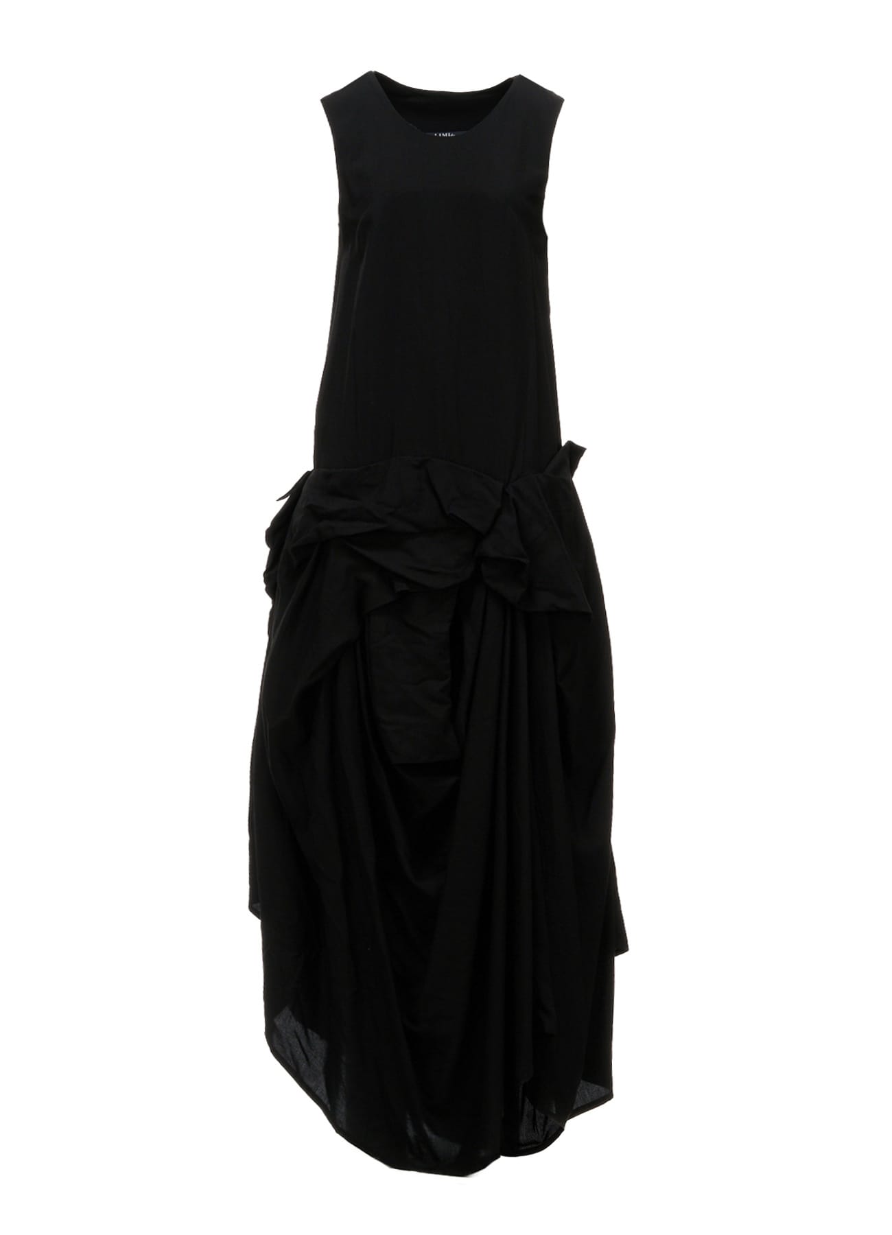 HIGH TWIST GABARDINE DRAPED SKIRT DRESS