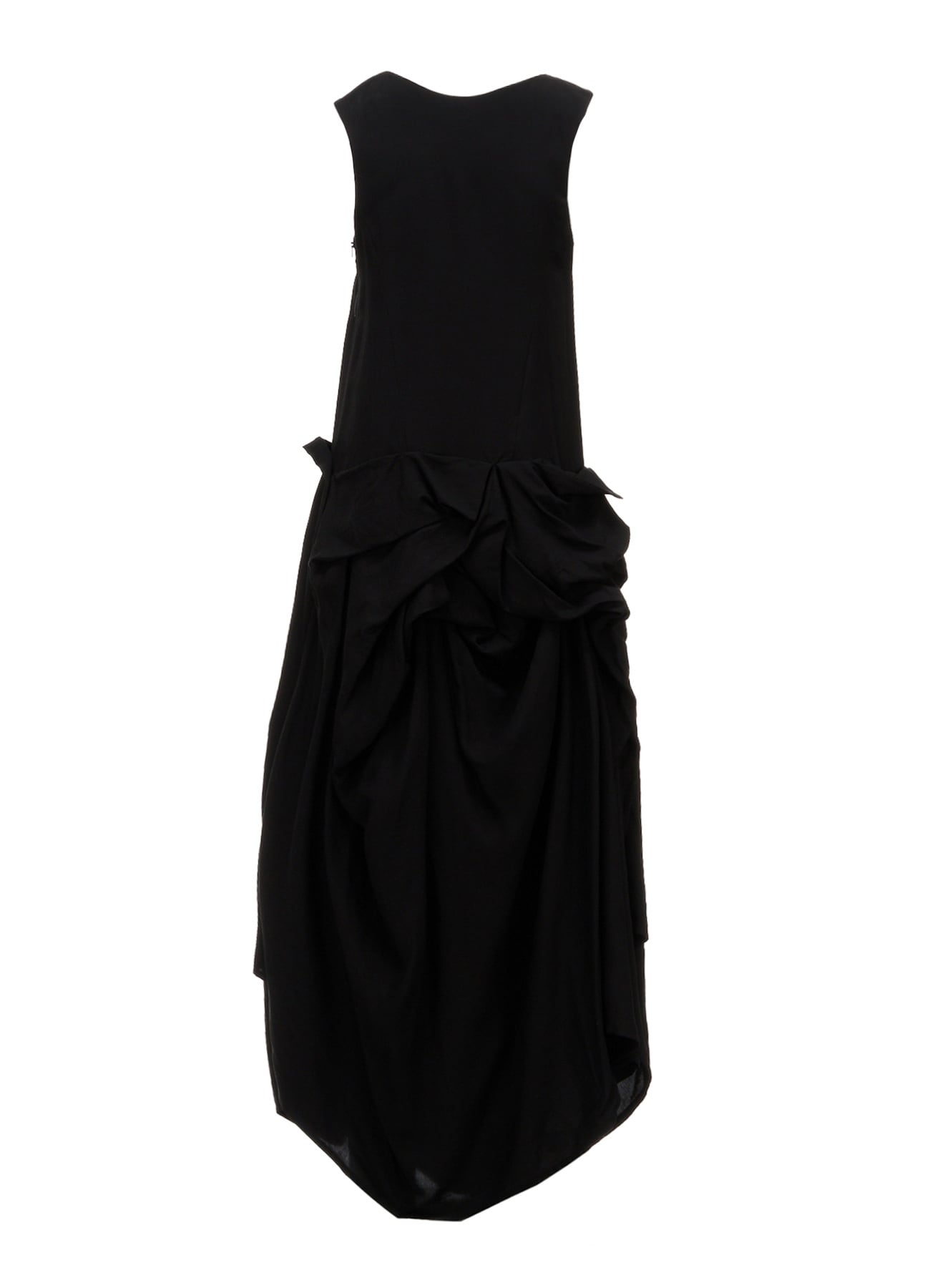 HIGH TWIST GABARDINE DRAPED SKIRT DRESS