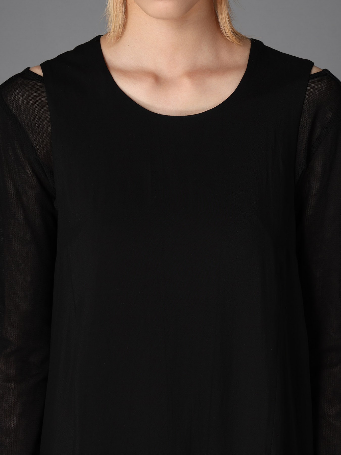 HIGH TWIST GABARDINE DRAPED SKIRT DRESS