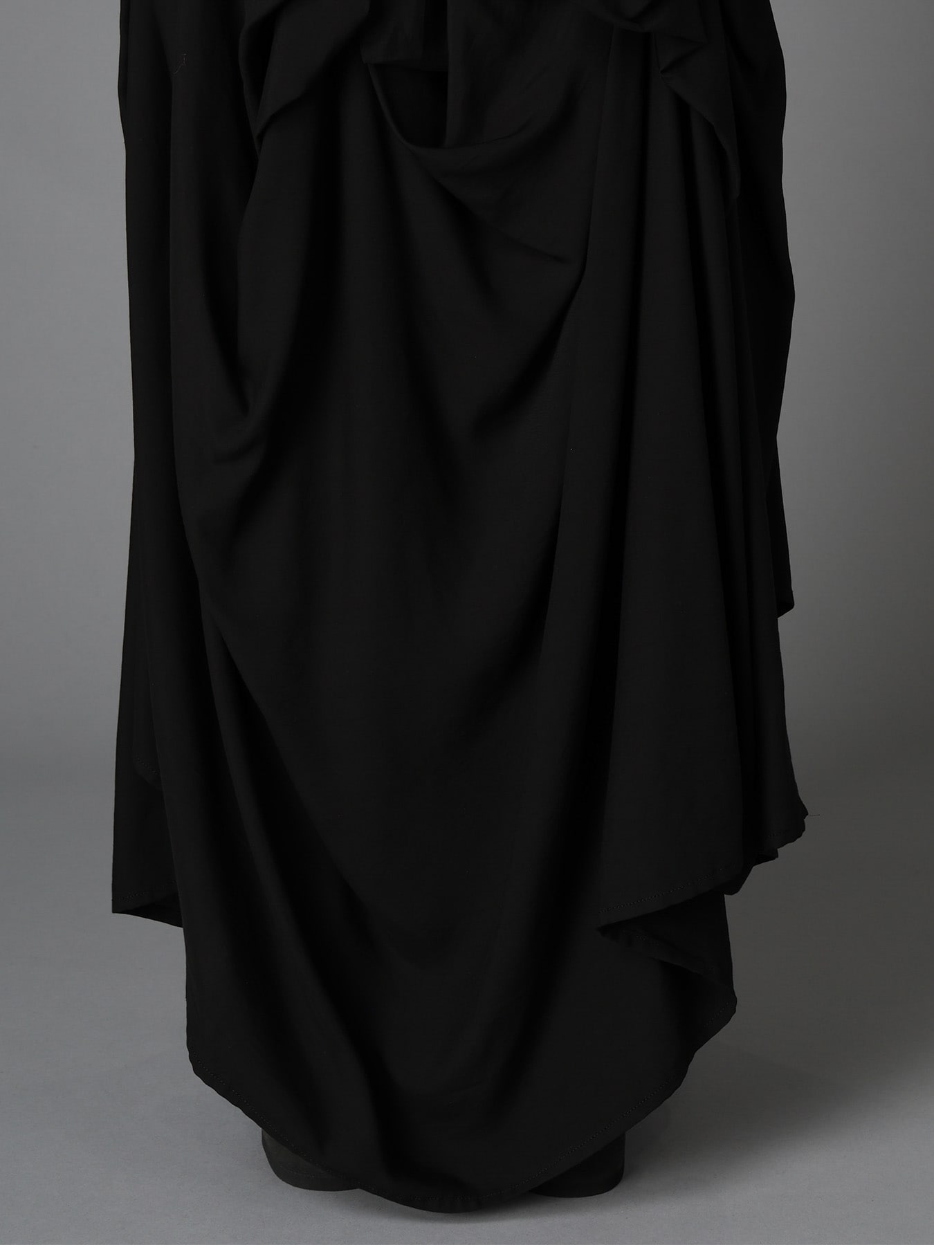 HIGH TWIST GABARDINE DRAPED SKIRT DRESS