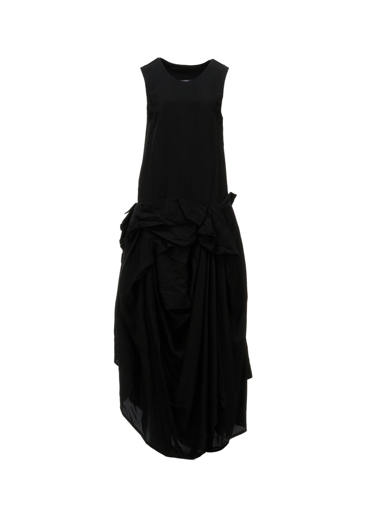 HIGH TWIST GABARDINE DRAPED SKIRT DRESS