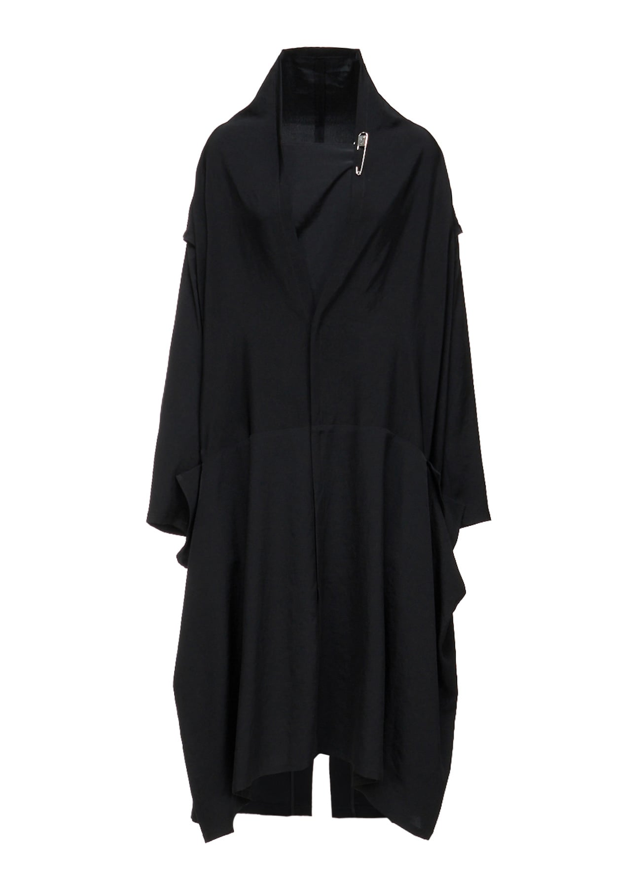 TA/PE CREPE DE CHINE PIN Draped POCKET DRESS