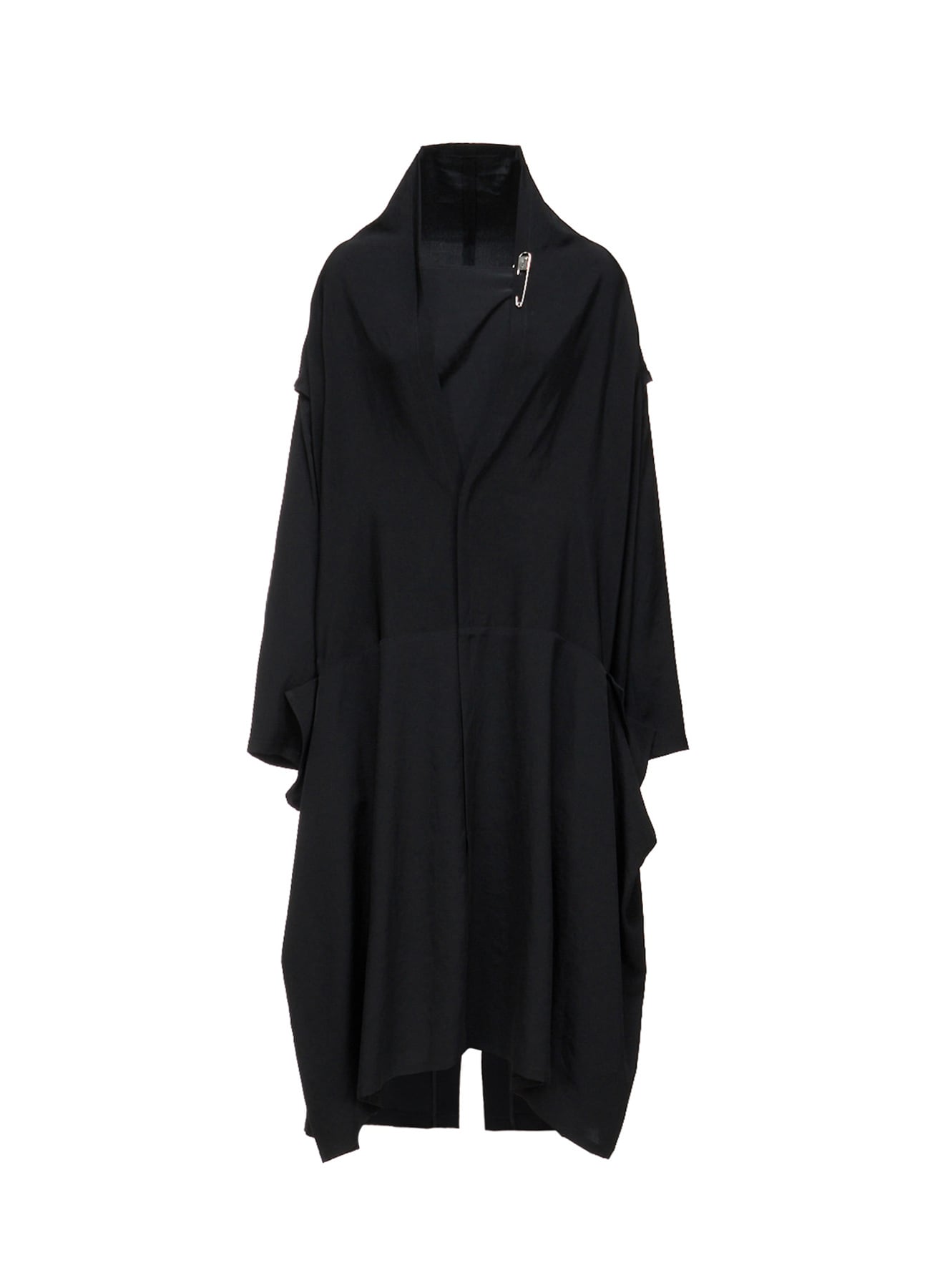 TA/PE CREPE DE CHINE PIN Draped POCKET DRESS
