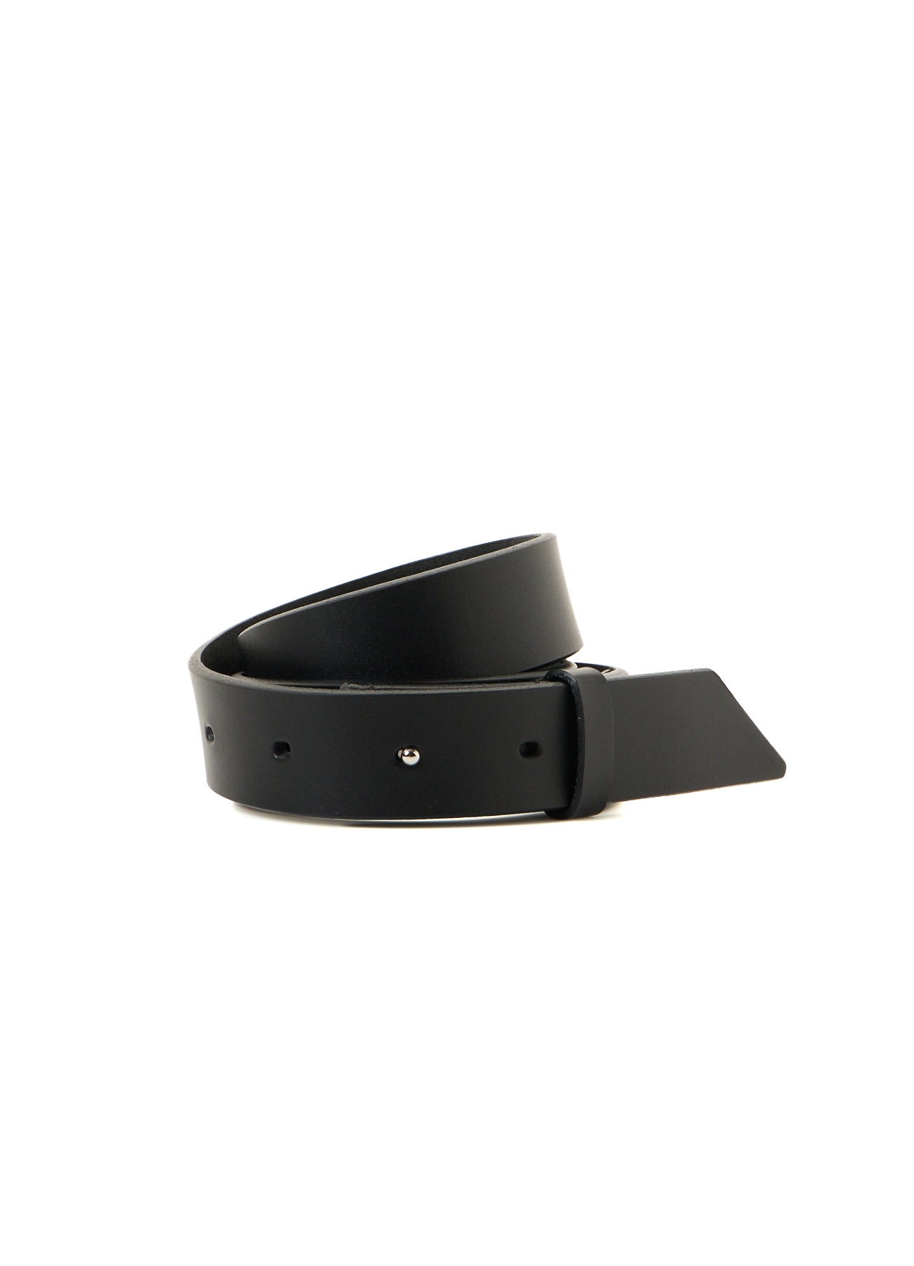 TANNED LEATHER COMBINATION ASYMMETRIC LEATHER WRAPPED BELT(S Black
