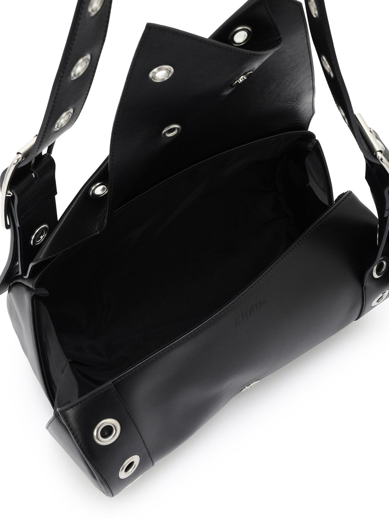 OIL TANNED LEATHER EYELET DETAIL ROUND BAG