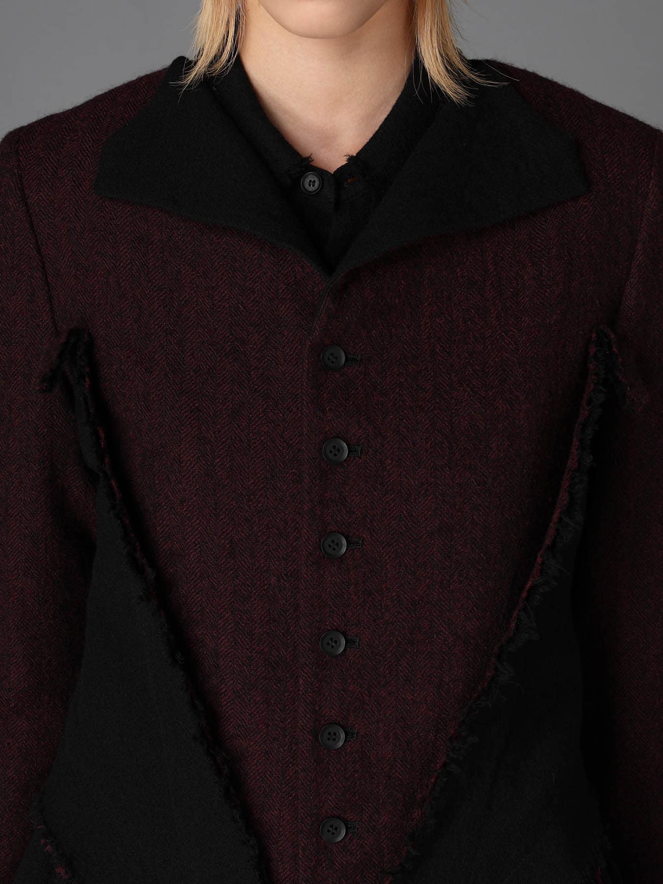 LIGHT SERGE C PANEL DESIGN JACKET A(S Black): LIMI feu｜THE SHOP