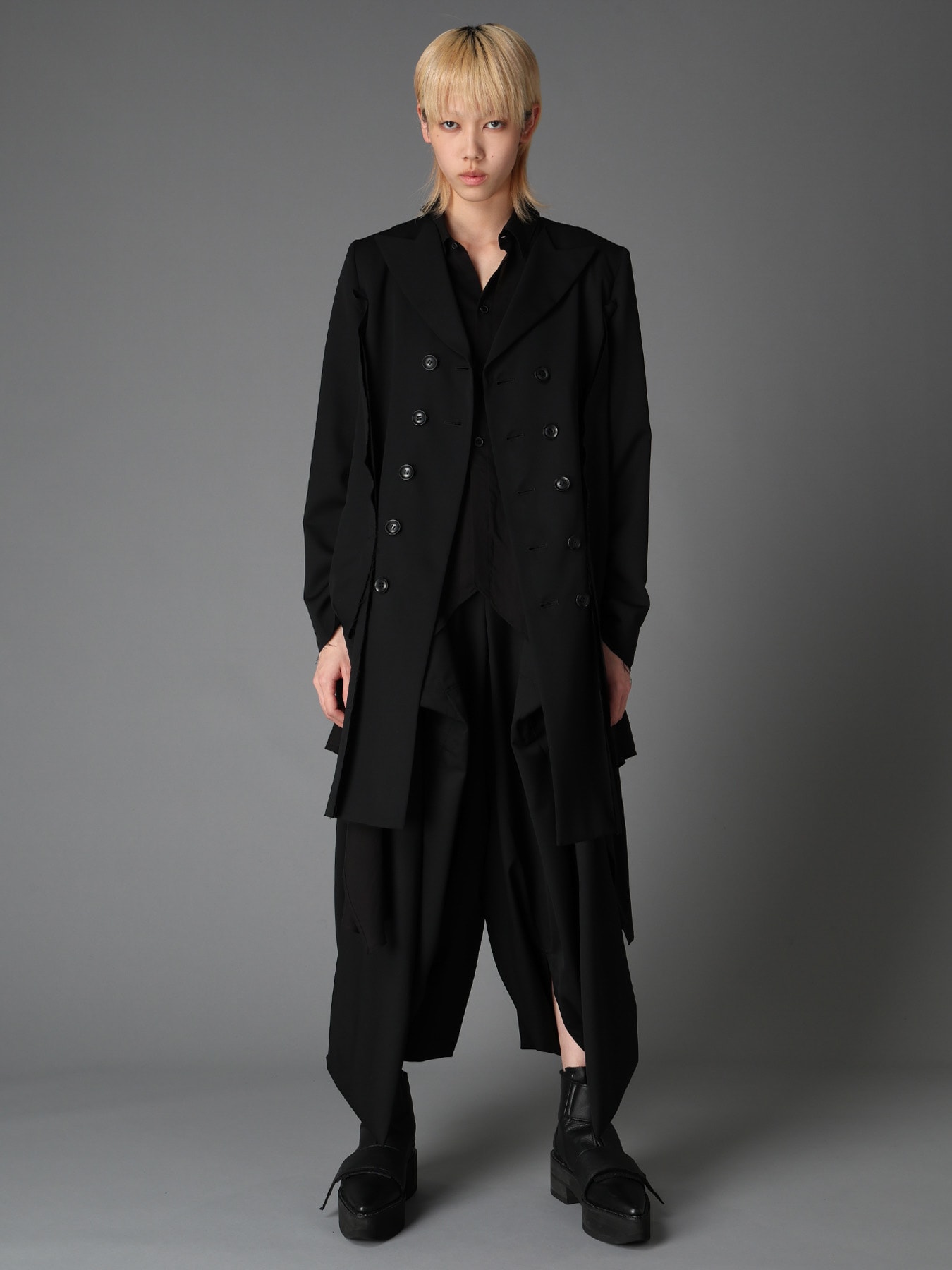 WOOL GABARDINE  DOUBLE FRONT PANEL JACKET