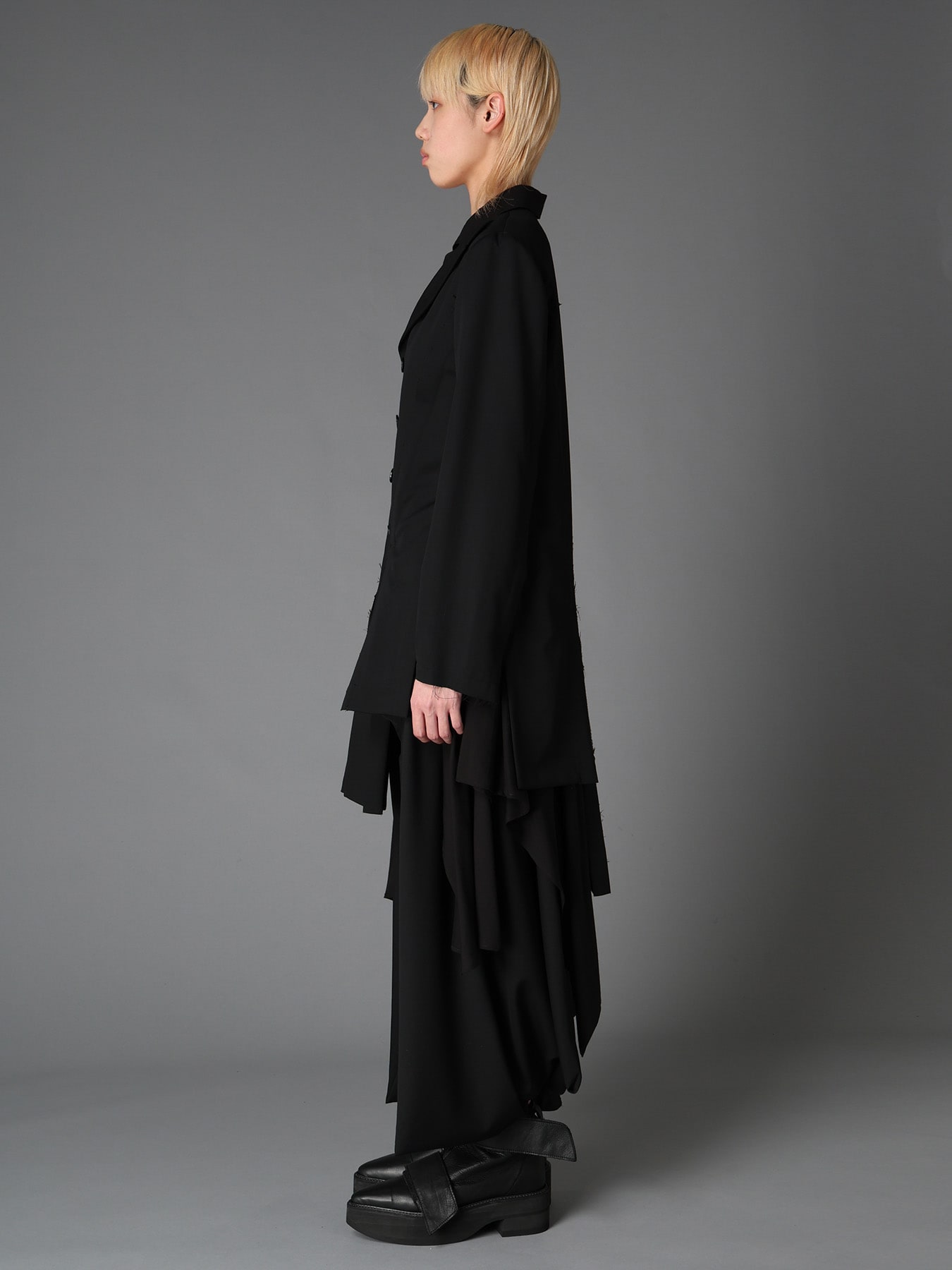 WOOL GABARDINE  DOUBLE FRONT PANEL JACKET