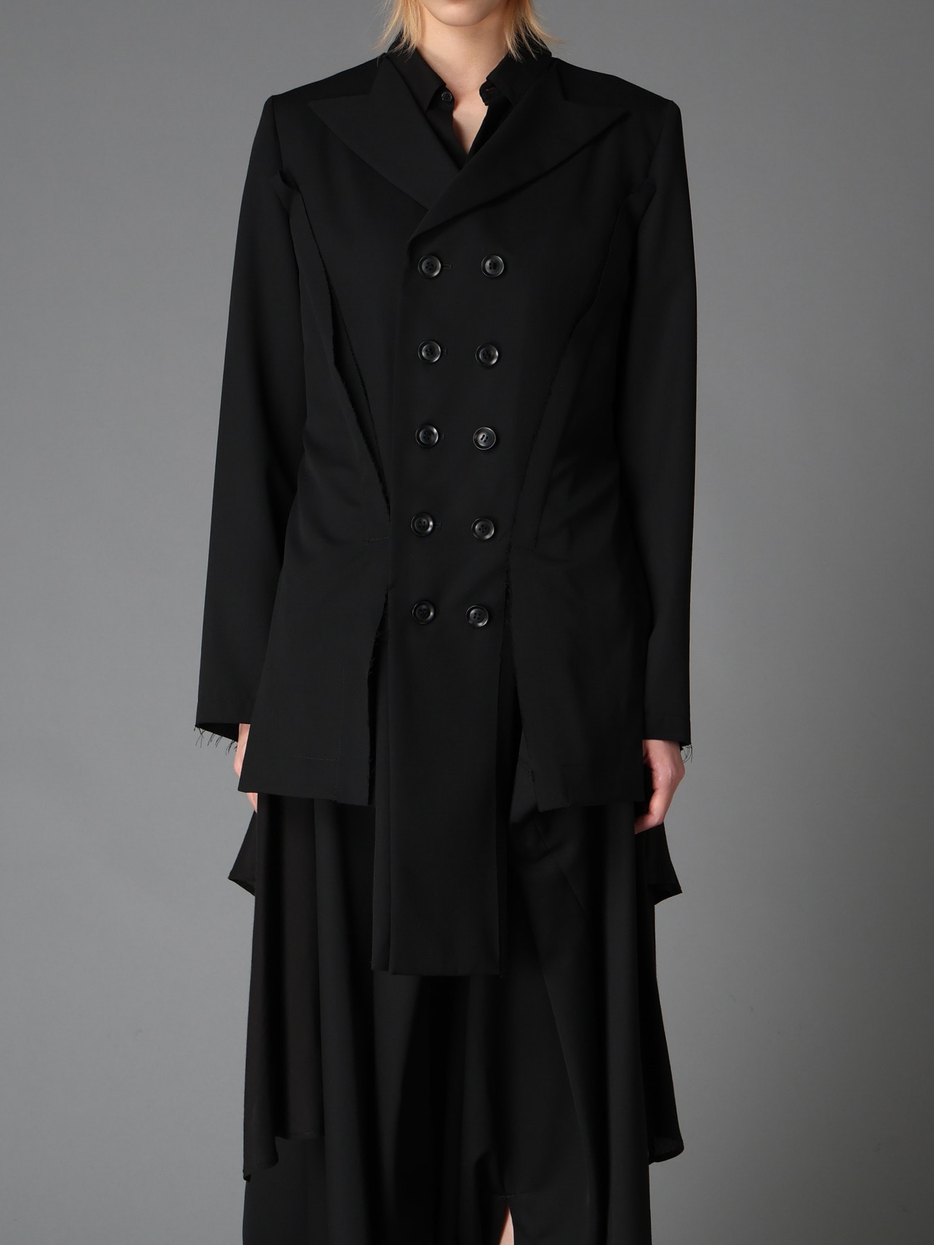 WOOL GABARDINE  DOUBLE FRONT PANEL JACKET