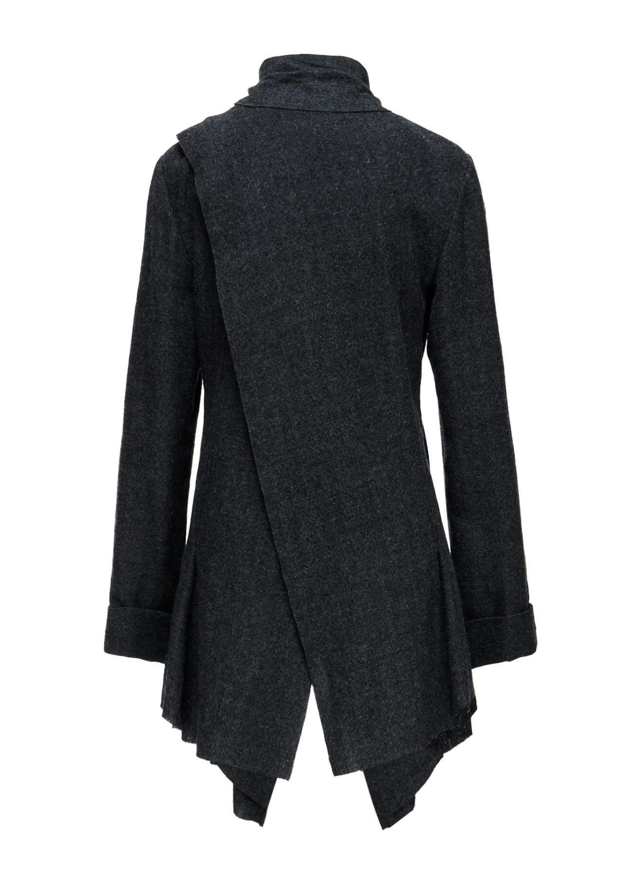 HERRINGBONE RIBBON DETAIL DOUBLE JACKET