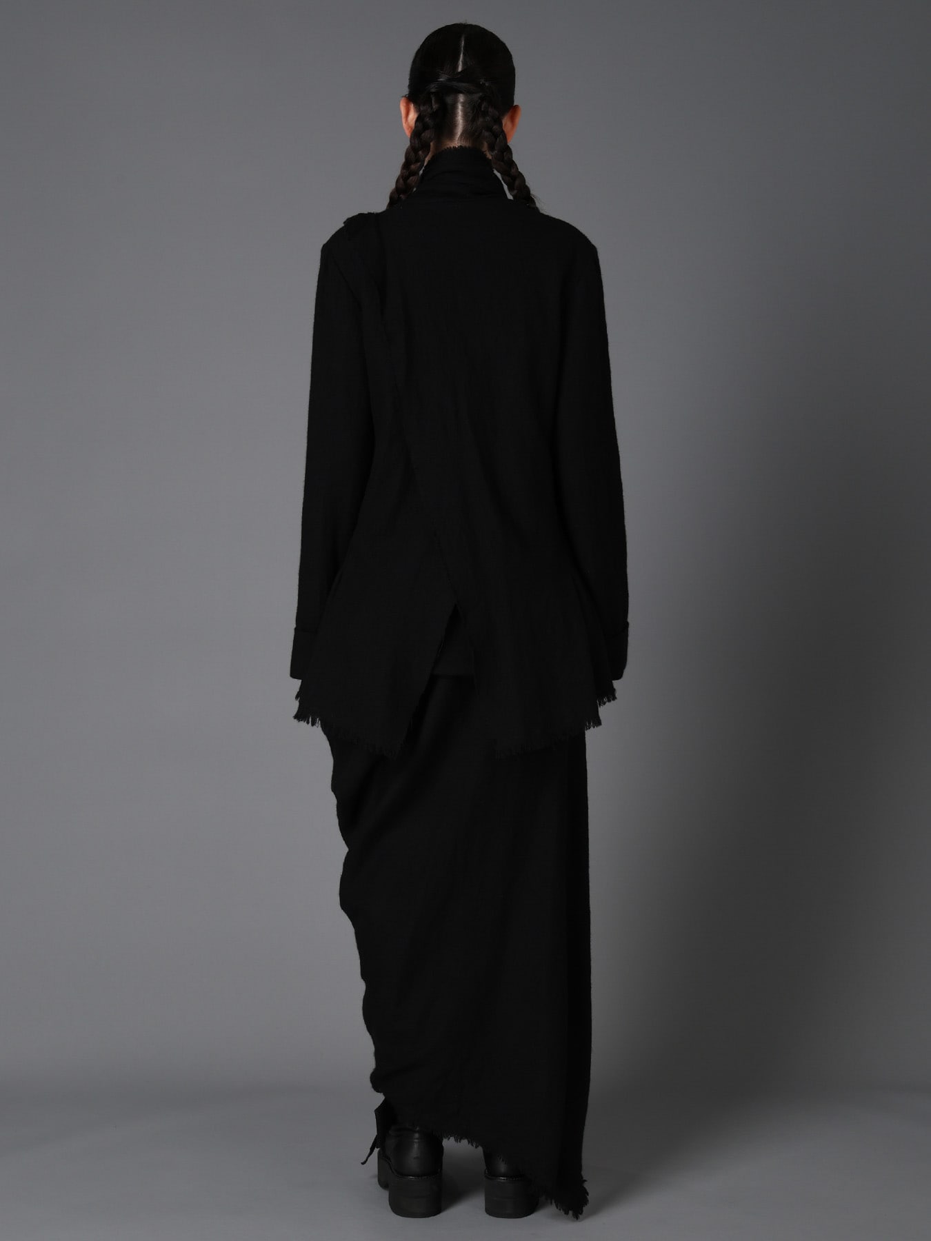 HERRINGBONE RIBBON DETAIL DOUBLE JACKET