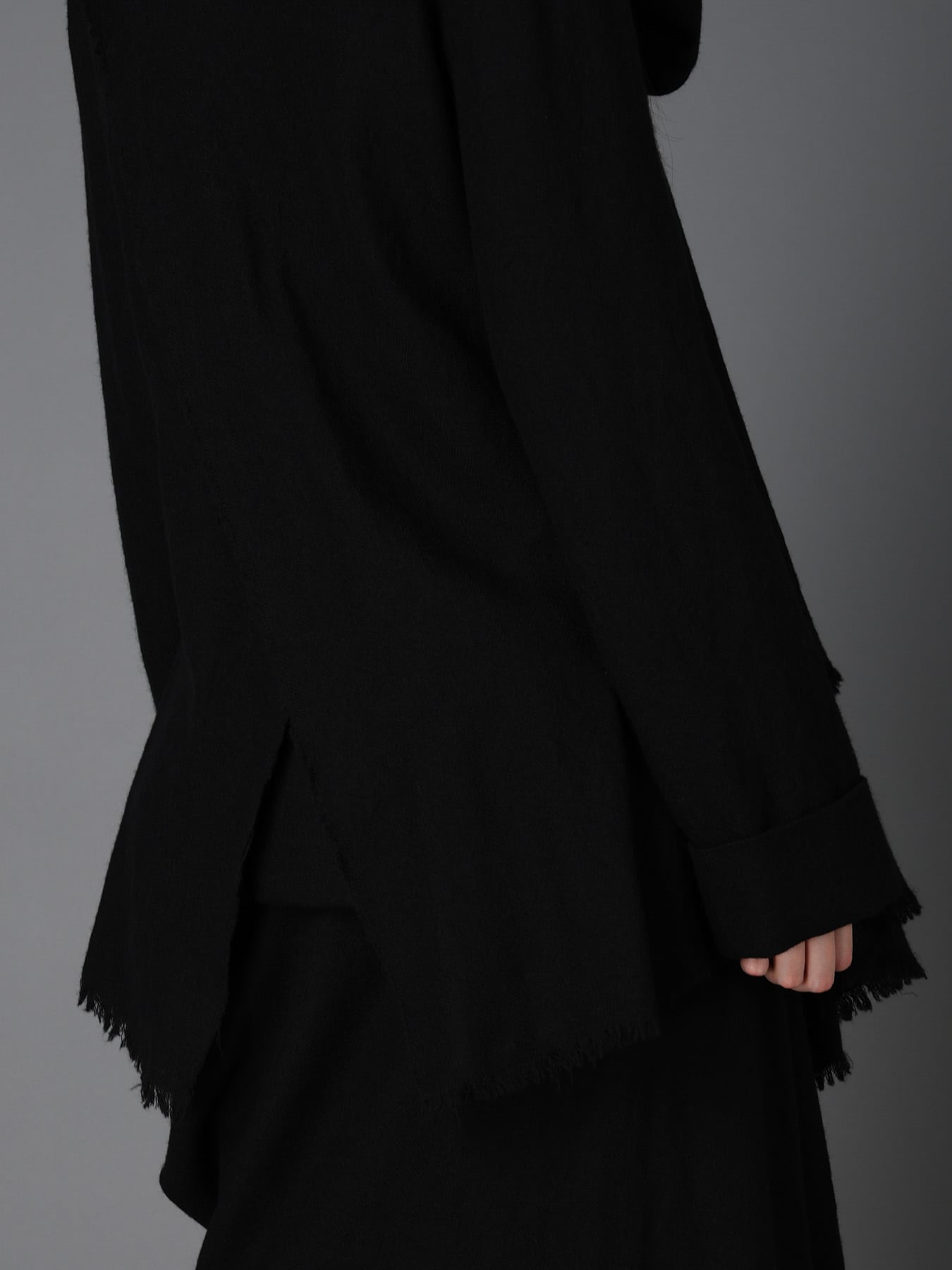HERRINGBONE RIBBON DETAIL DOUBLE JACKET