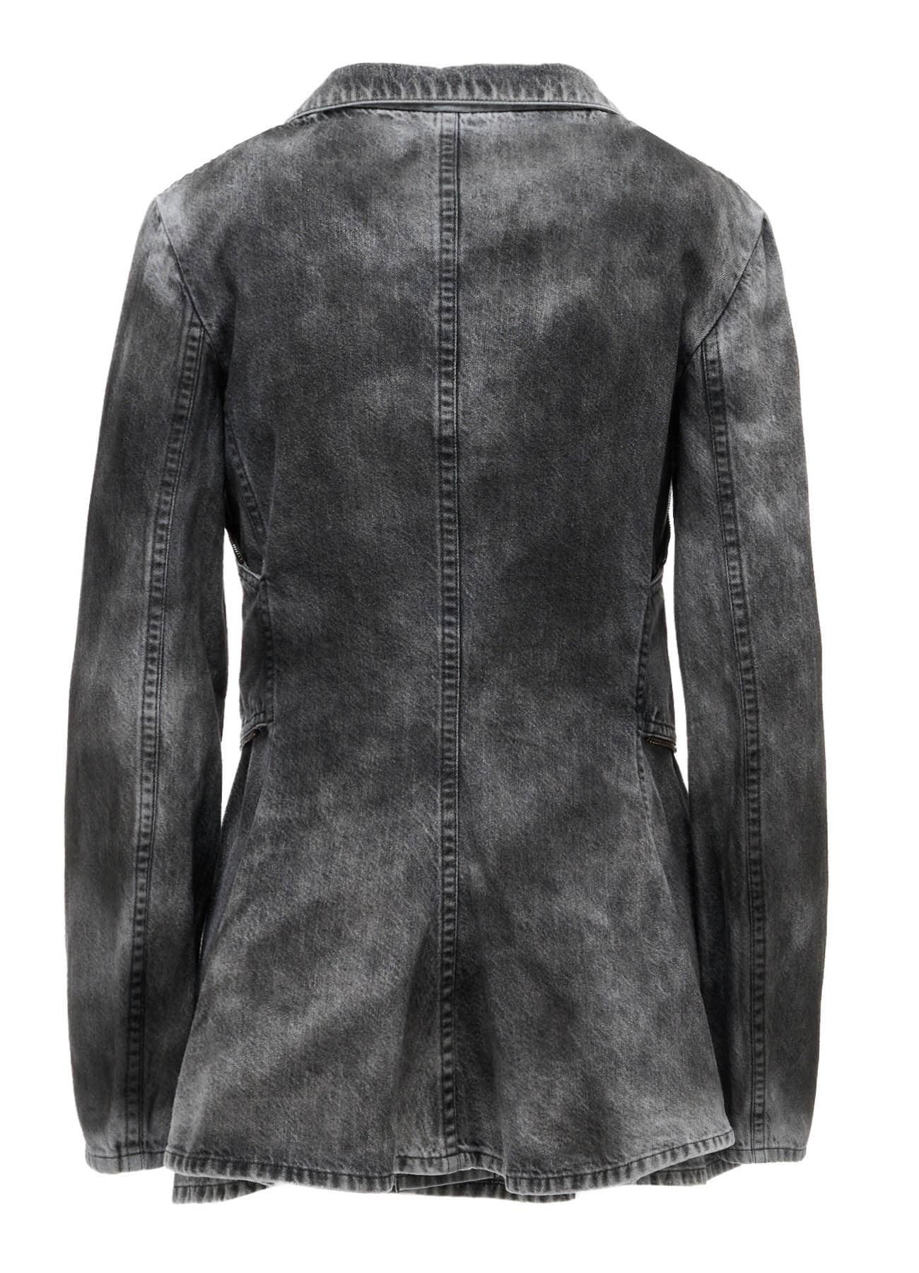 MIST BLEACHED DENIM BUSTIER DETAIL JACKET