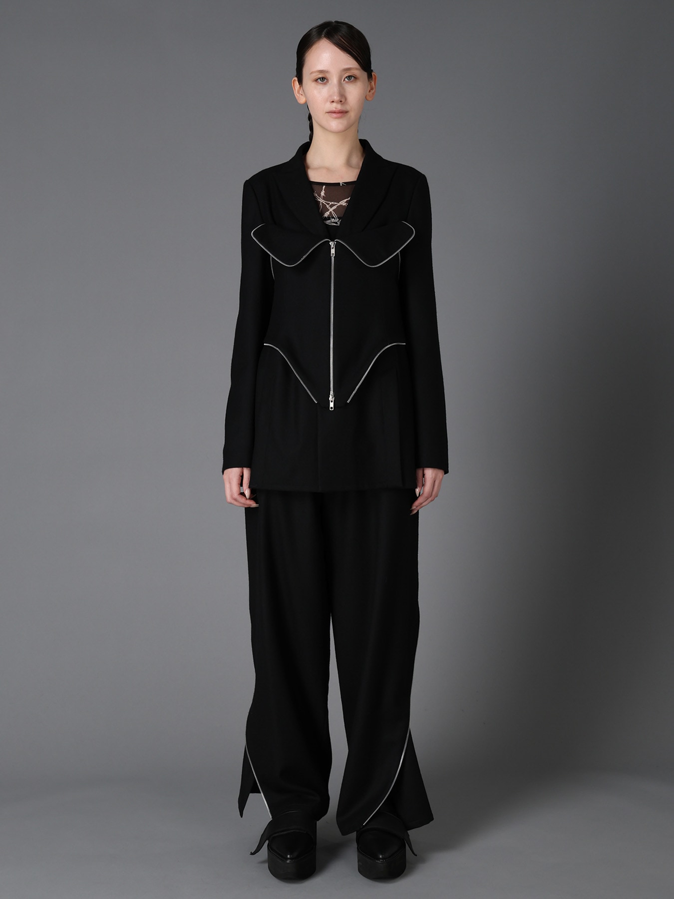 W/ SERGE  BUSTIER DETAIL JACKET