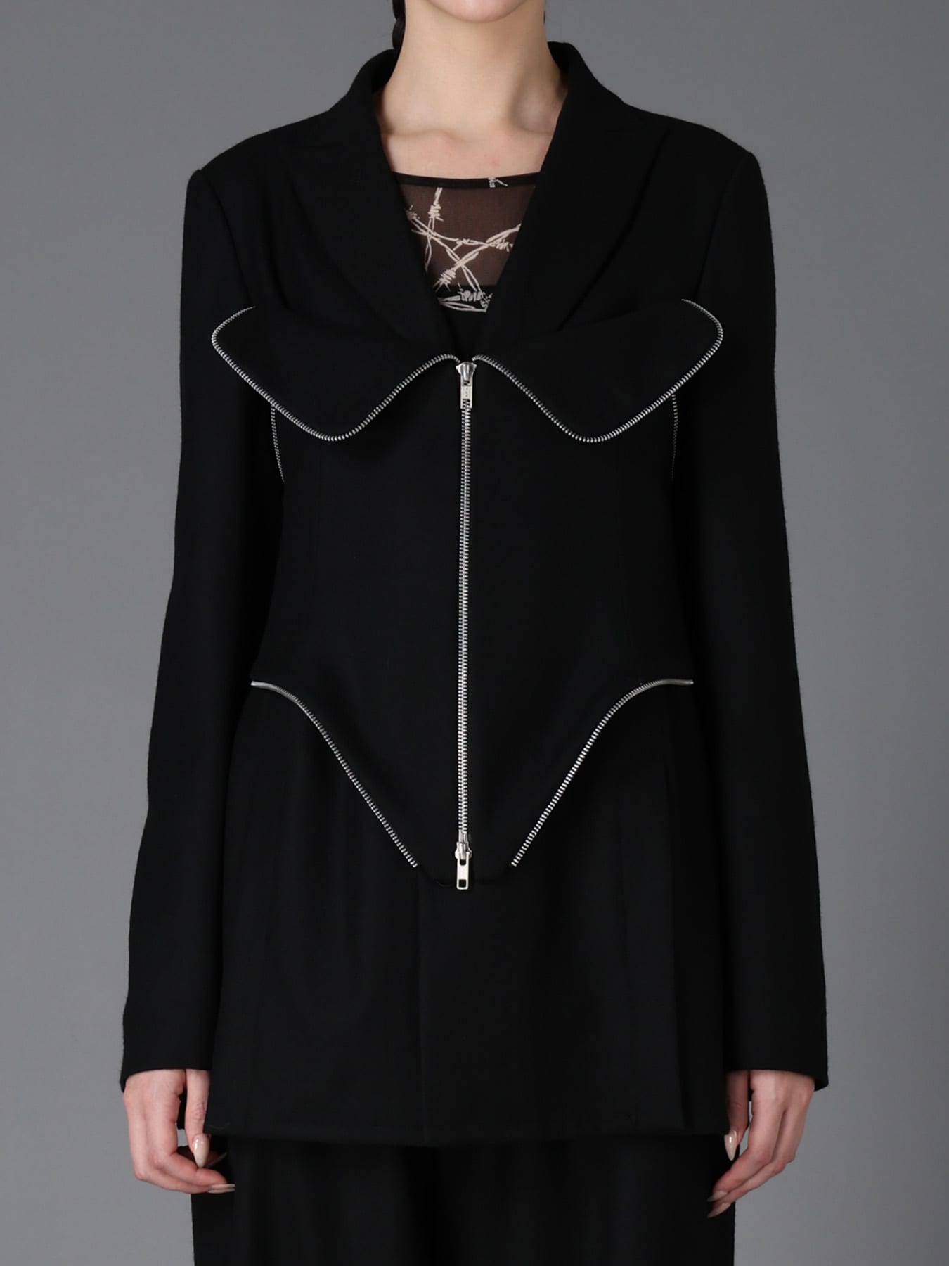 W/ SERGE  BUSTIER DETAIL JACKET