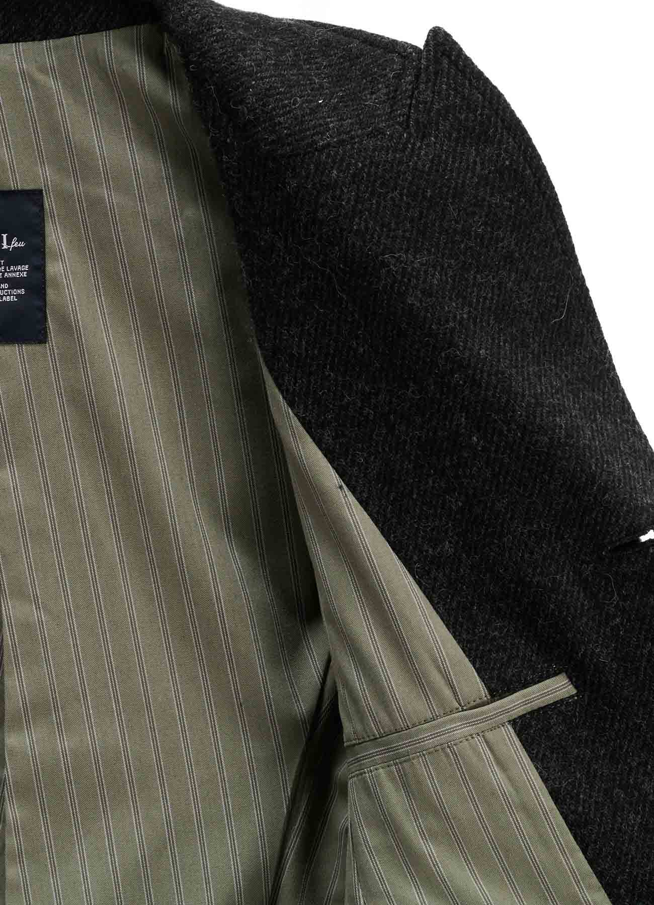 TOP DYED TWEED FLARED PANEL JACKET B