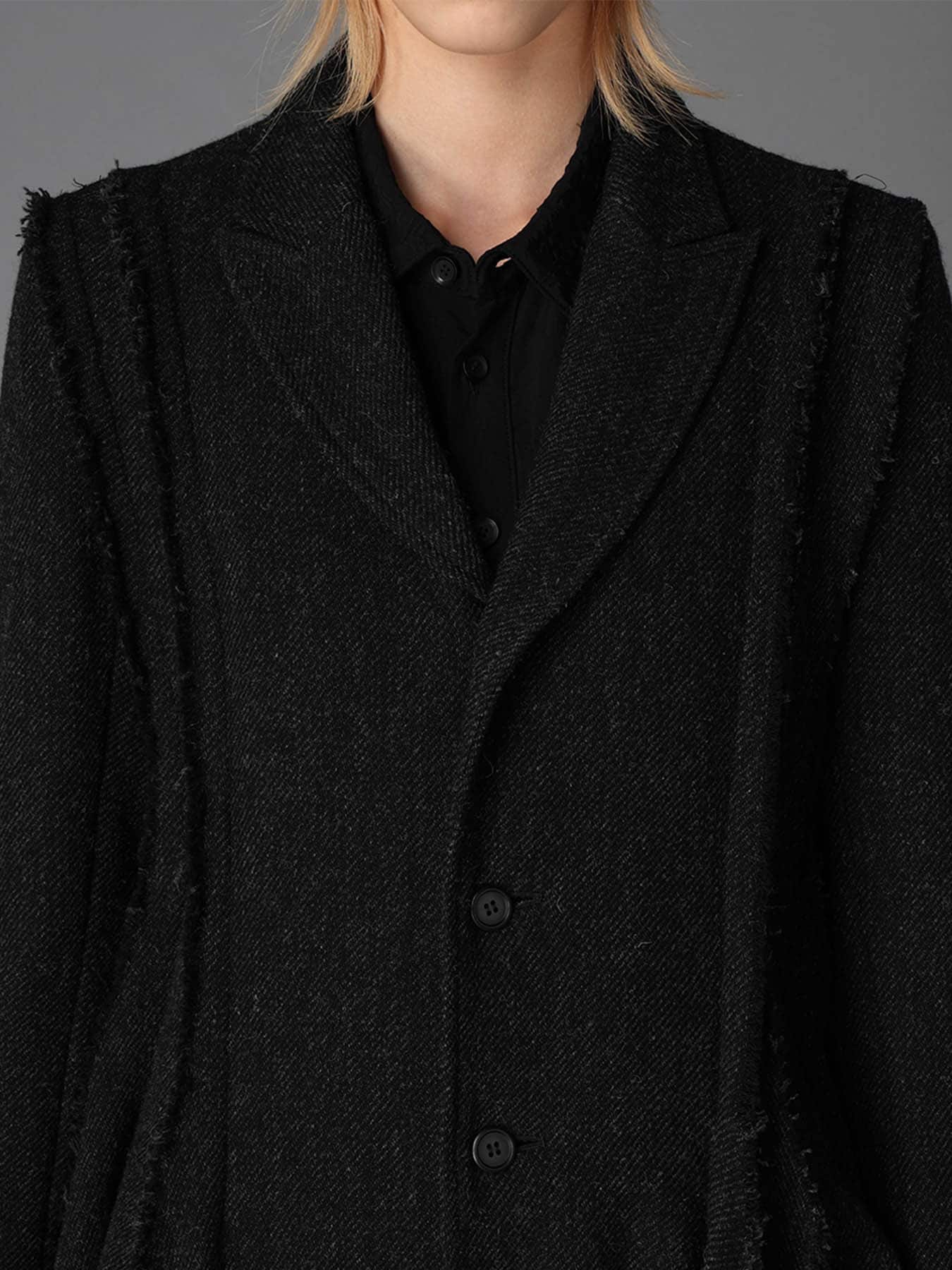 TOP DYED TWEED FLARED PANEL JACKET B
