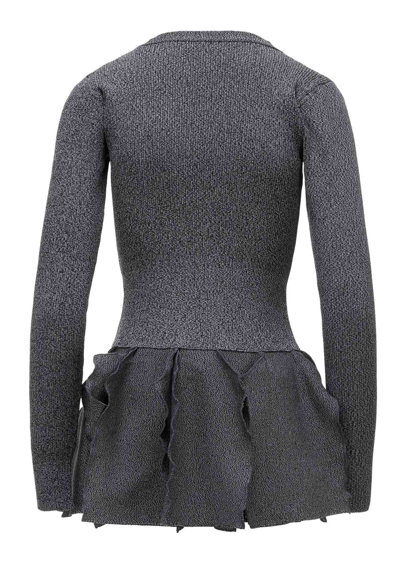 HIGH-GAUGE 3D KNIT FRILLED PULLOVER