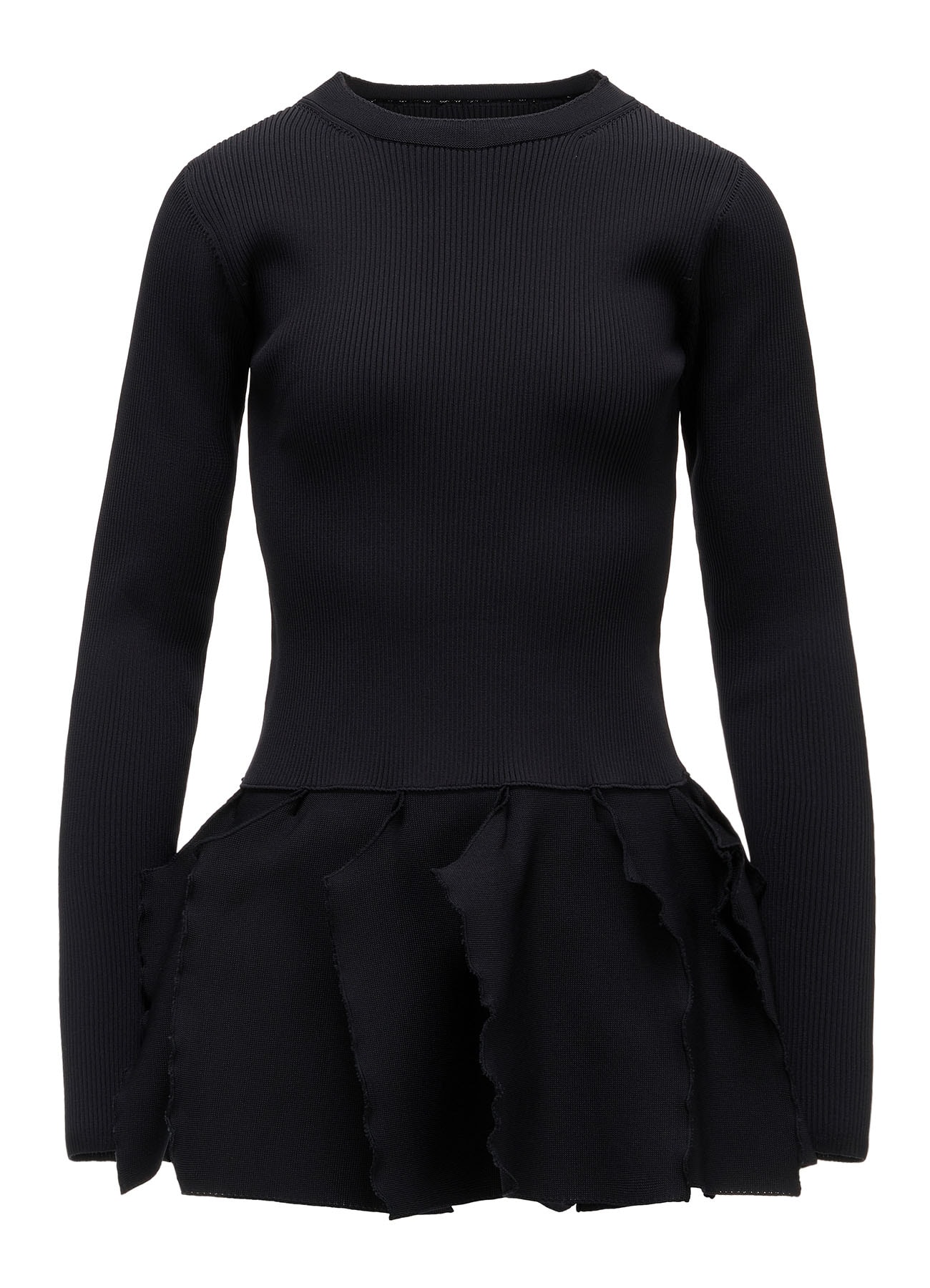 HIGH-GAUGE 3D KNIT FRILLED PULLOVER