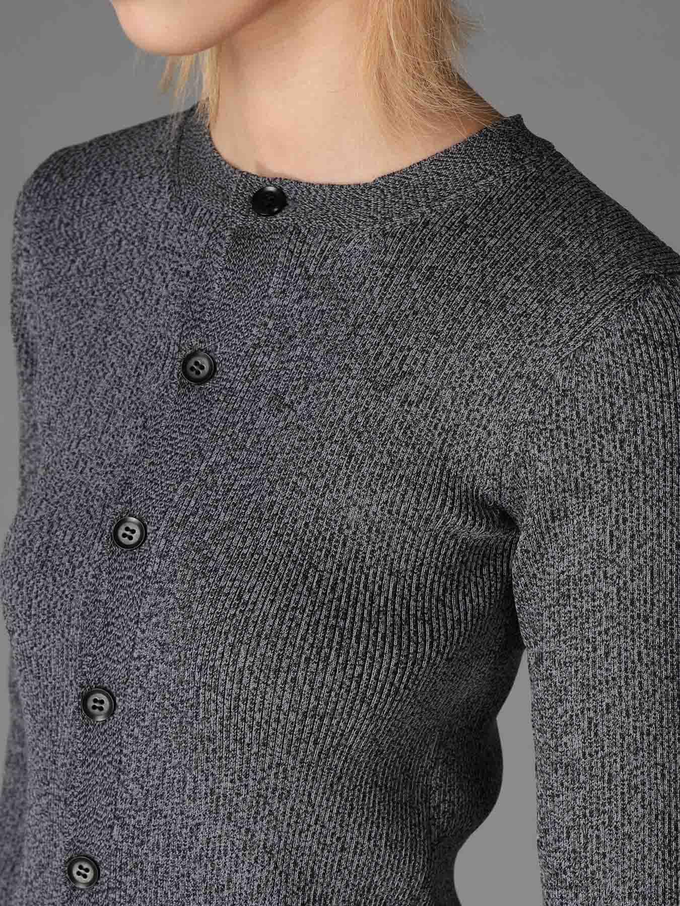 HIGH-GAUGE 3D KNIT FRILLED CARDIGAN