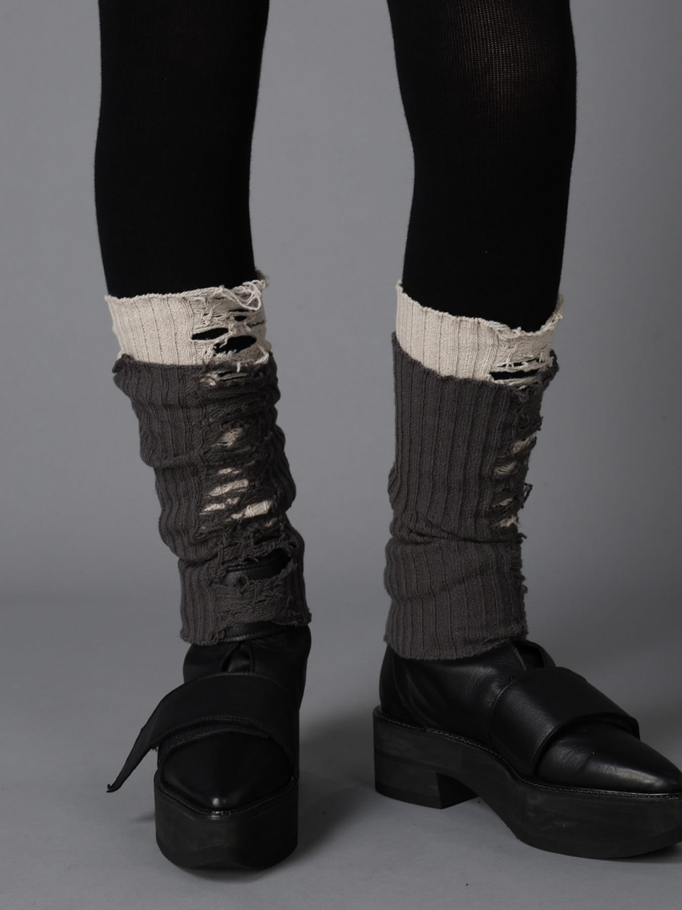 W/ CRUSHED RIB DISTRESSED LEG WARMERS