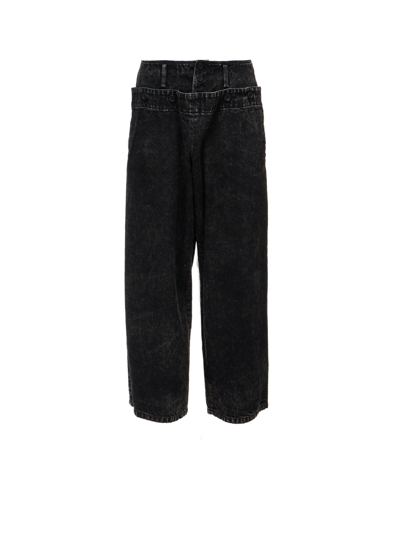 CHEMICAL BLEACHED DENIM SAILOR PANTS
