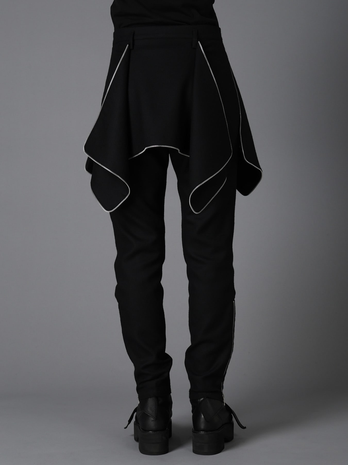 W/ SERGE ZIP DETAIL SLIM PANTS(XS Black): LIMI feu｜THE SHOP YOHJI
