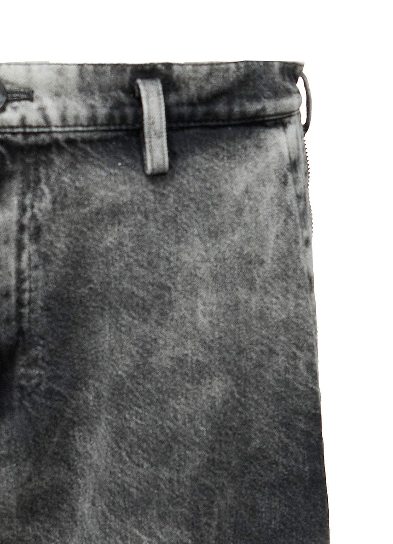MIST BLEACHED DENIM ZIP DETAIL PANTS
