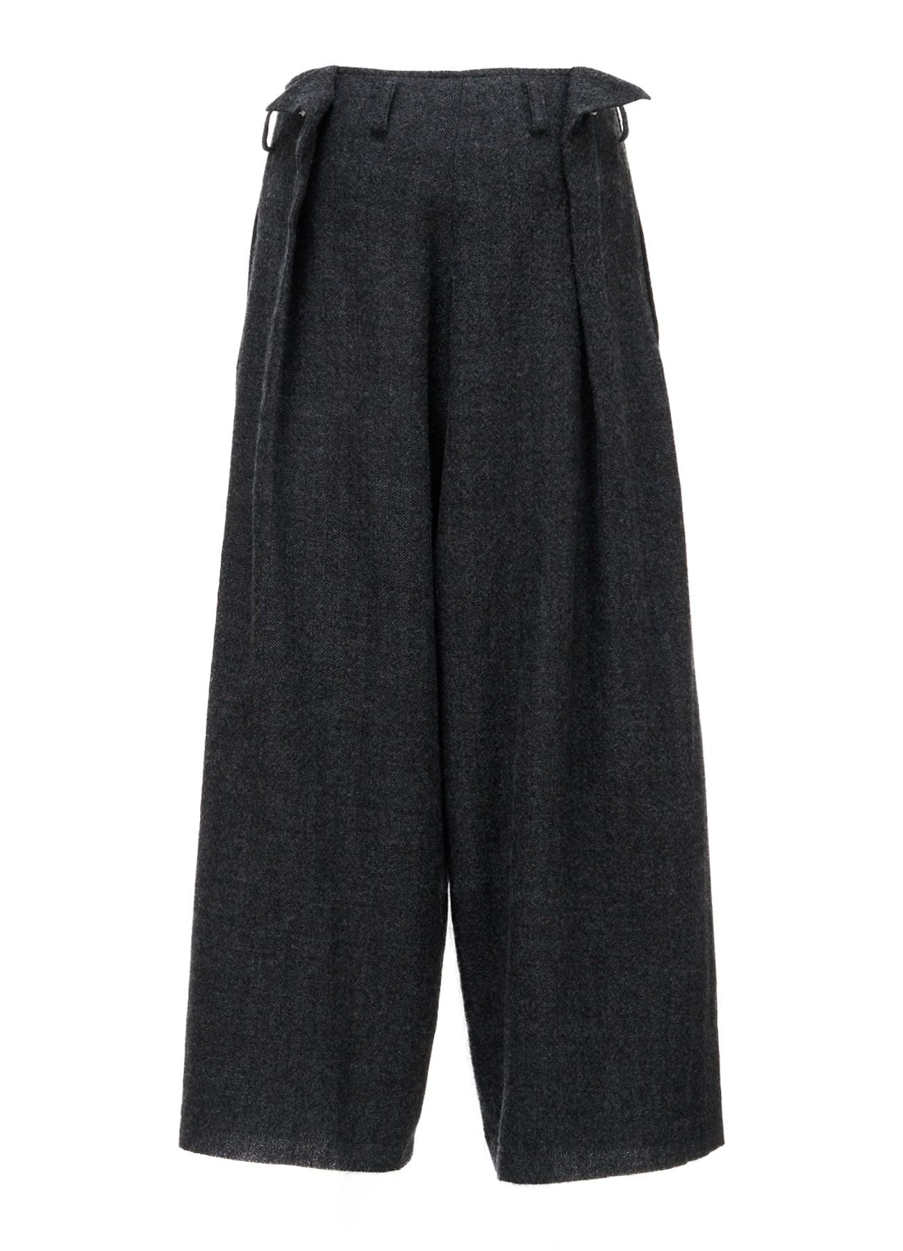 HERRINGBONE BIG TUCK PANTS(S Gray): LIMI feu｜THE SHOP YOHJI YAMAMOTO