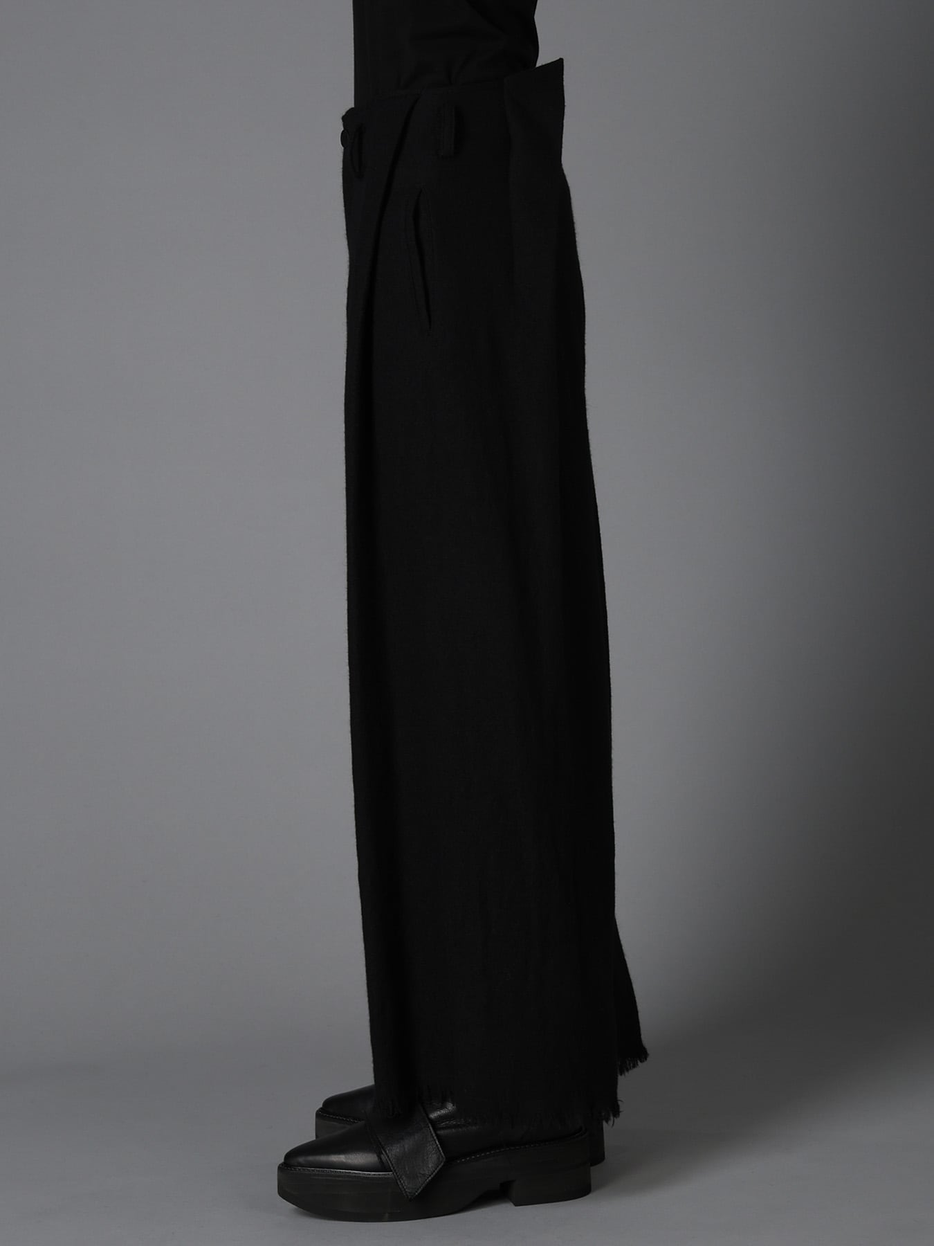 HERRINGBONE BIG TUCK PANTS
