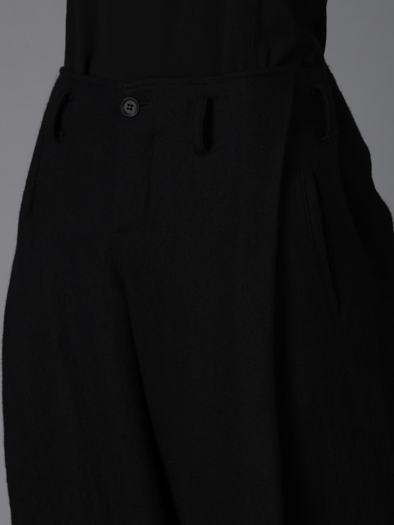 HERRINGBONE BIG TUCK PANTS