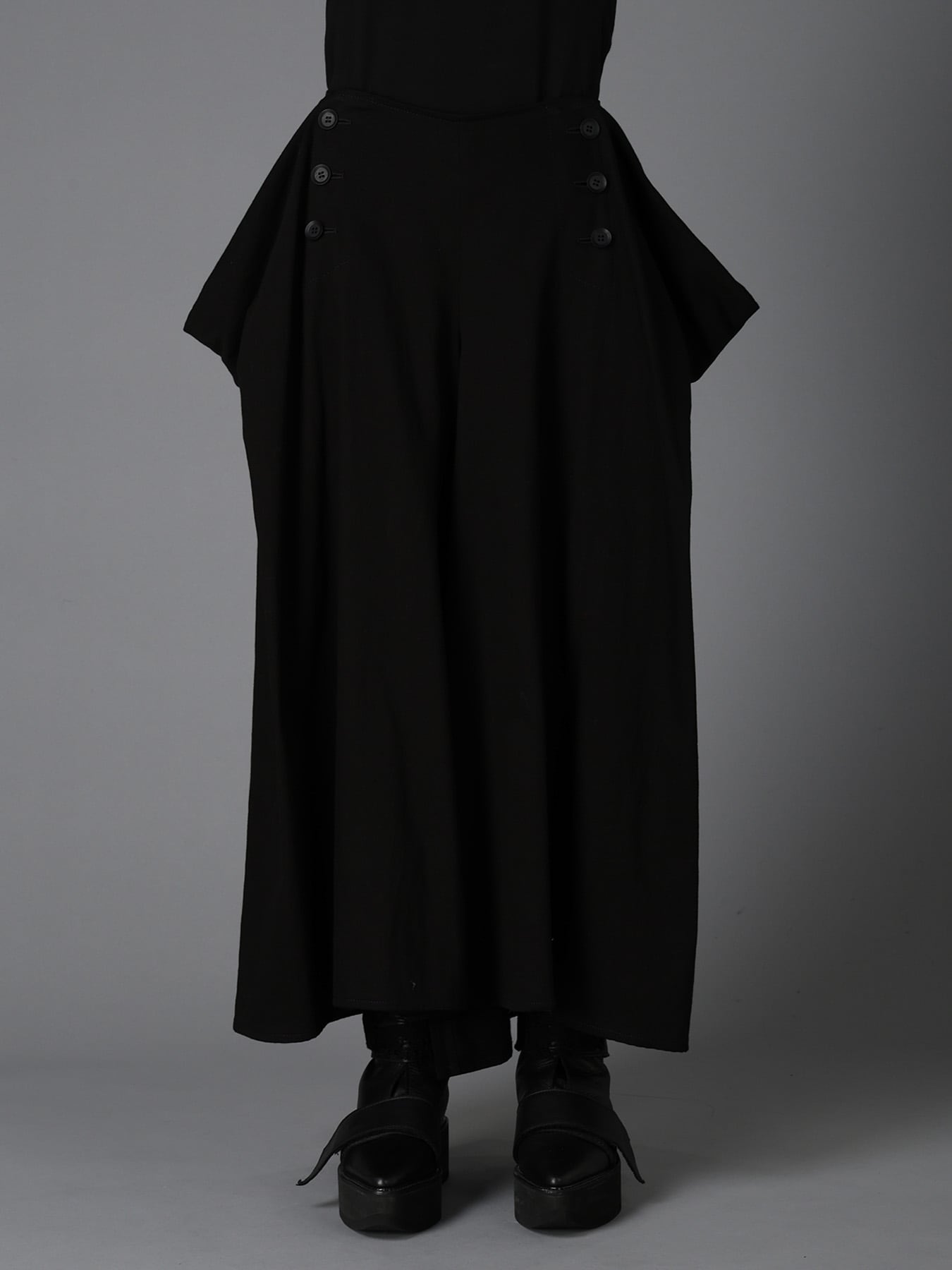 BK DENIM DRAPED POCKET SAILOR PANTS