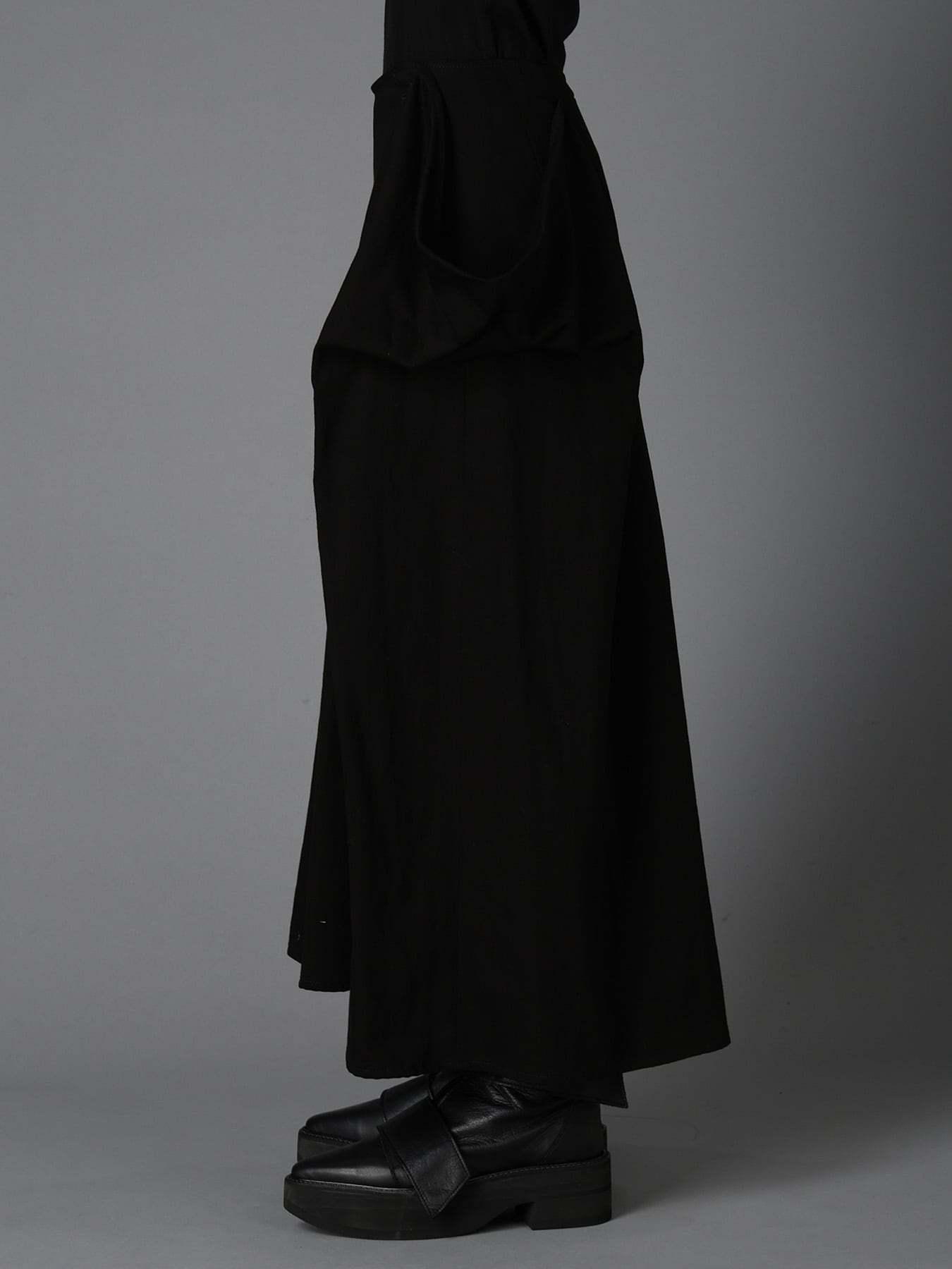 BK DENIM DRAPED POCKET SAILOR PANTS