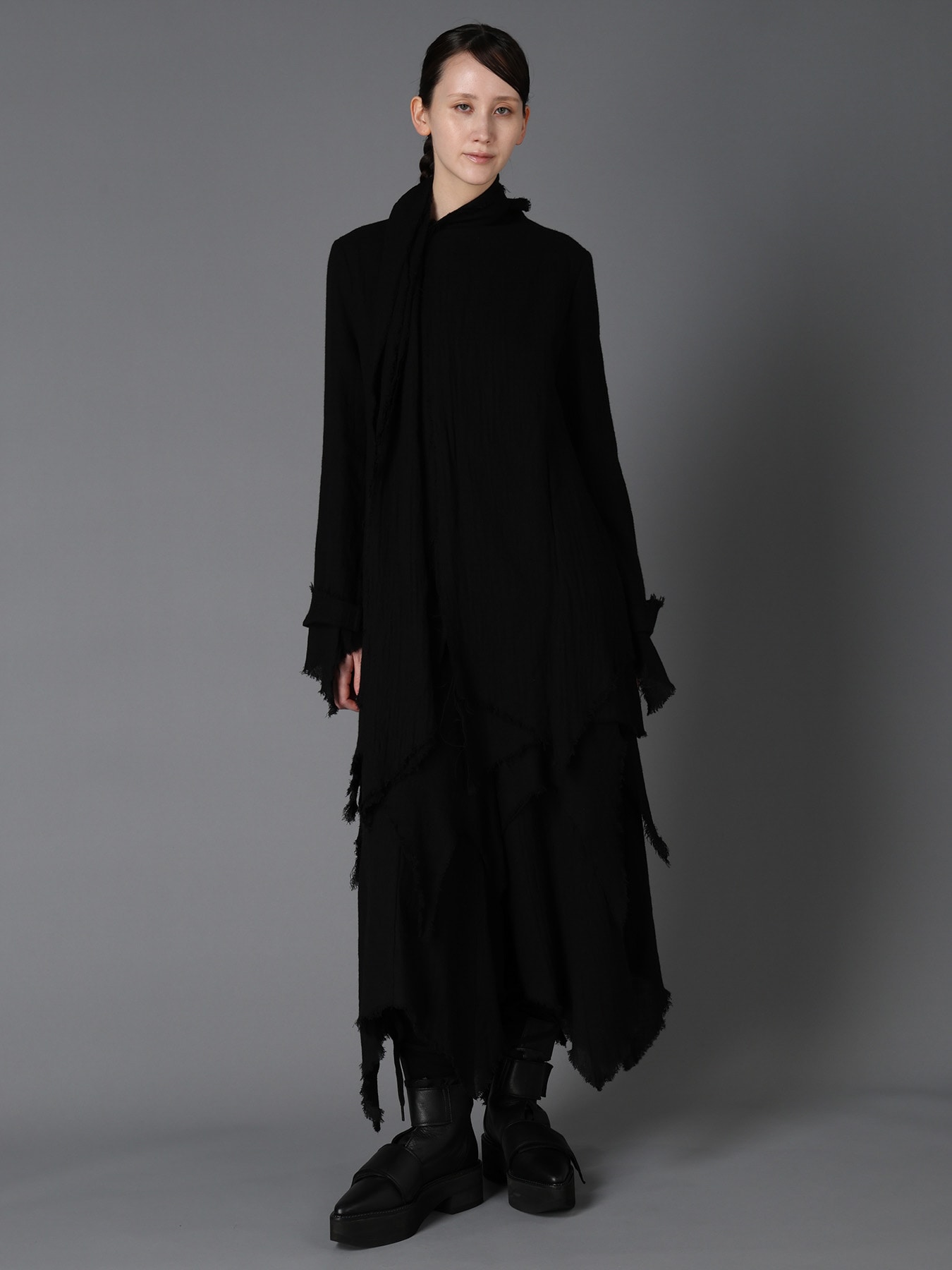 W/ VIYELLA WAKAME PANTS(S Black): LIMI feu｜THE SHOP YOHJI YAMAMOTO