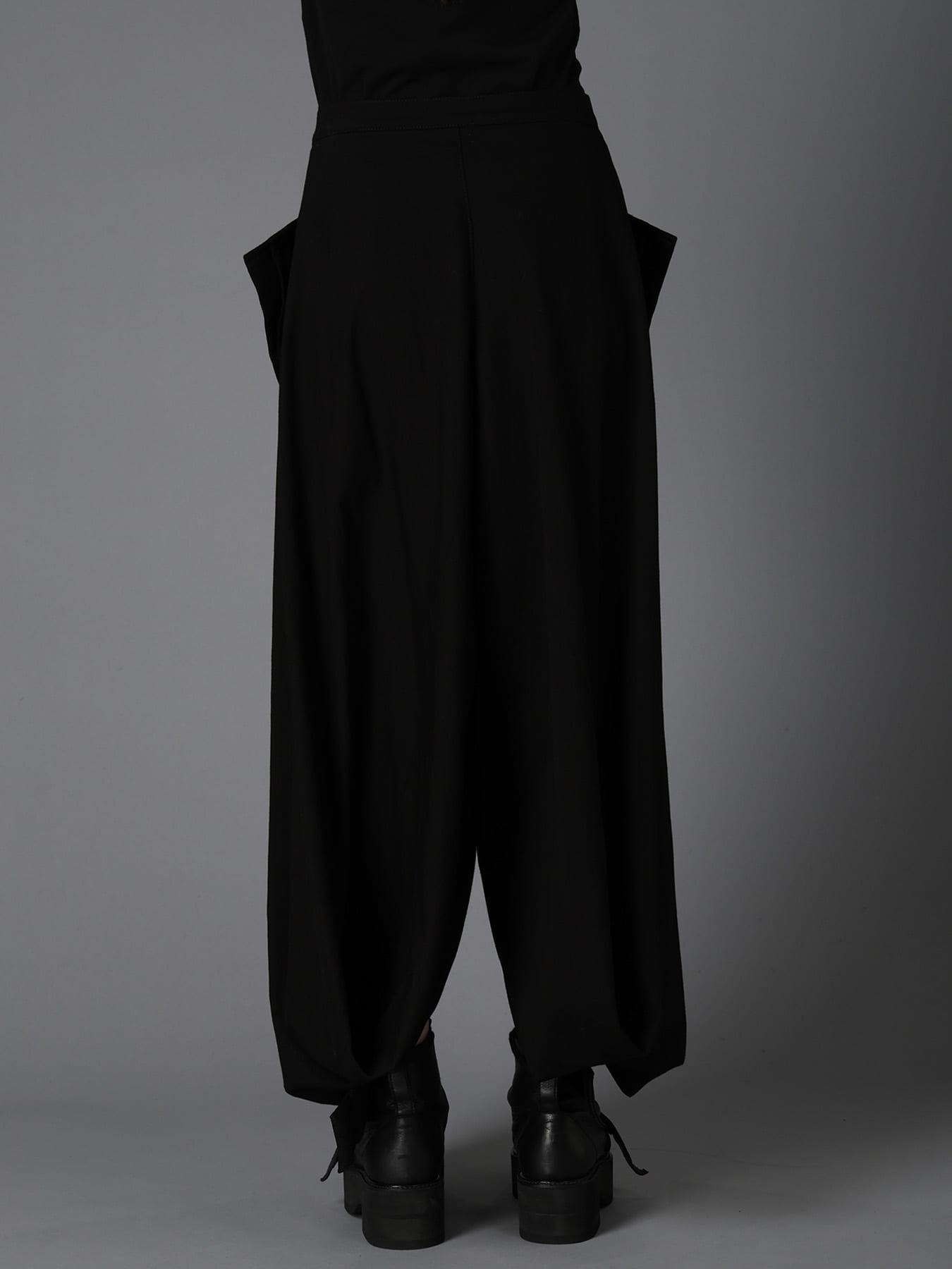BK DENIM HEM PANTS(S Black): LIMI feu｜THE SHOP YOHJI YAMAMOTO