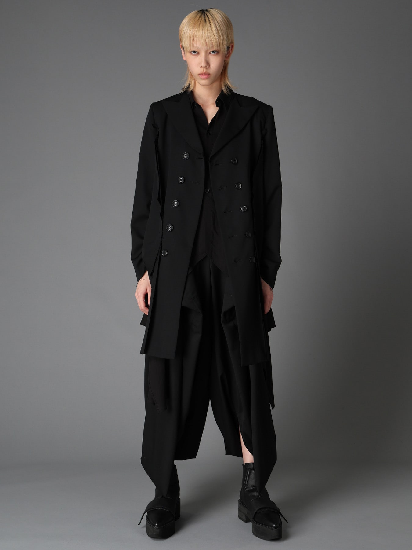 WOOL GABARDINE  HEM PANTS