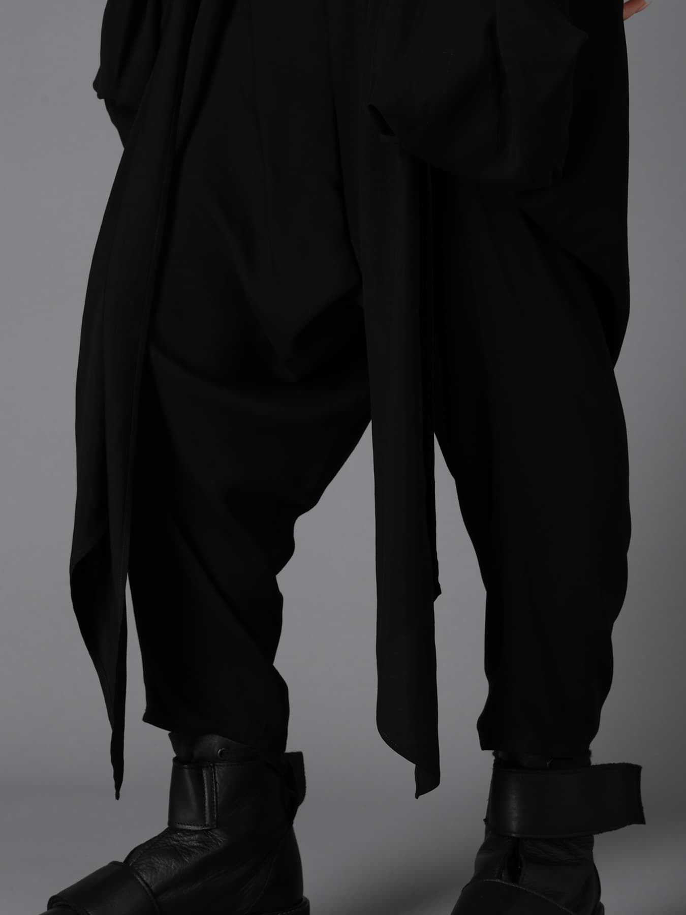 HIGH TWIST GABARDINE DRAPED PANTS