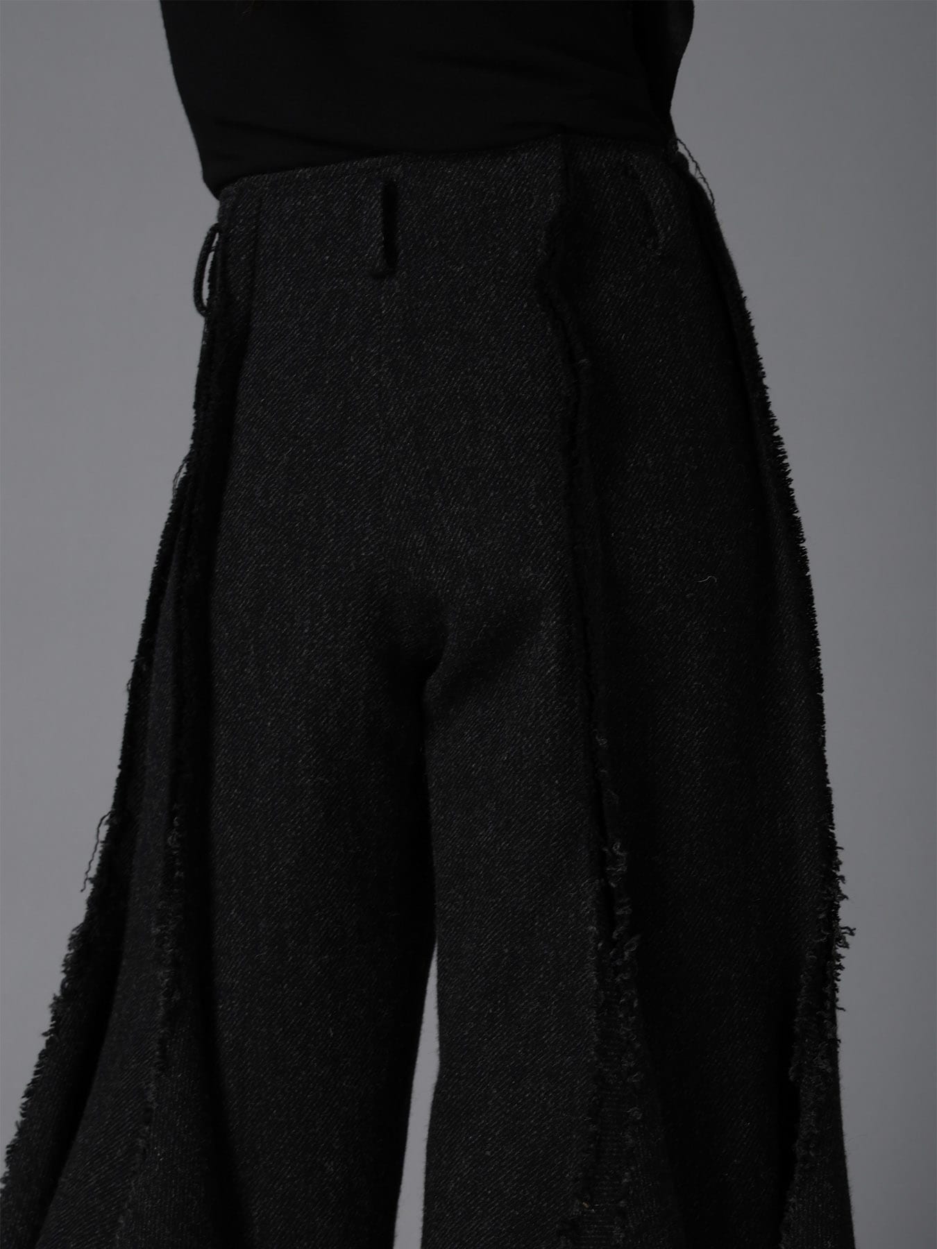 TOP DYED TWEED FLARED PANEL PANTS B