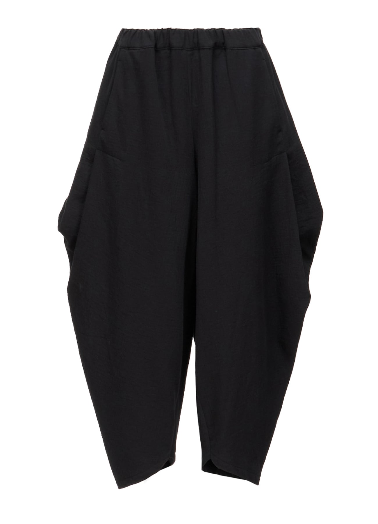 DOUBLE CLOTH ELASTIC WAIST TUCK PANTS