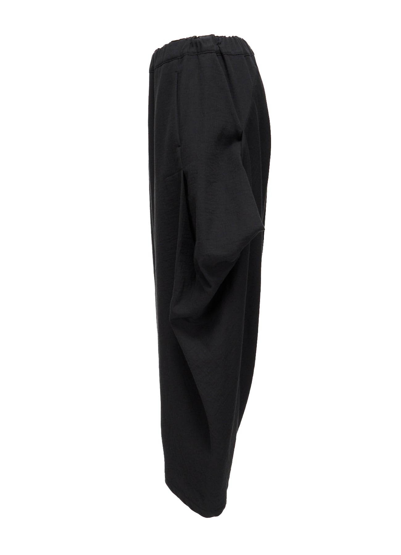 DOUBLE CLOTH ELASTIC WAIST TUCK PANTS