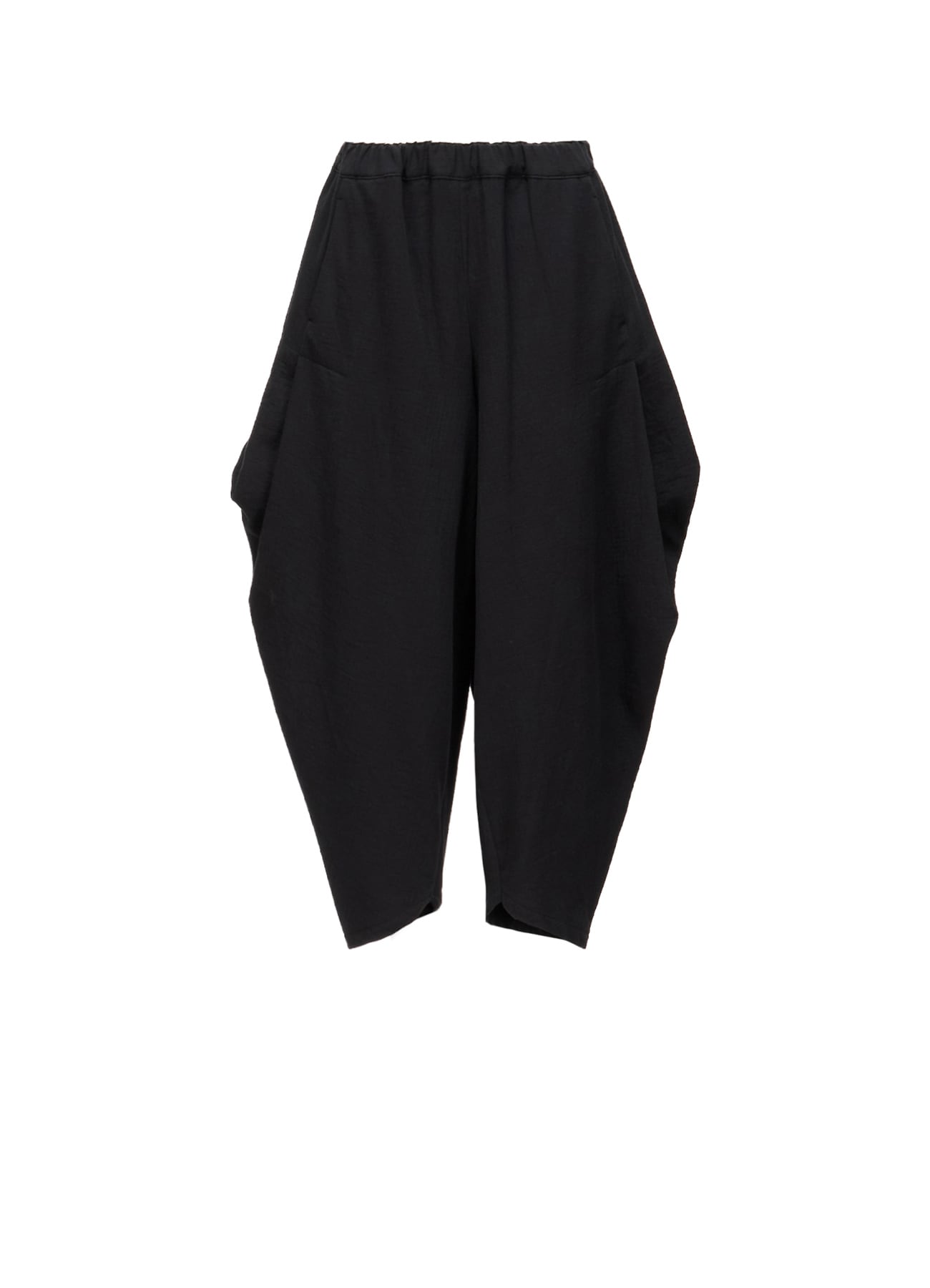 DOUBLE CLOTH ELASTIC WAIST TUCK PANTS