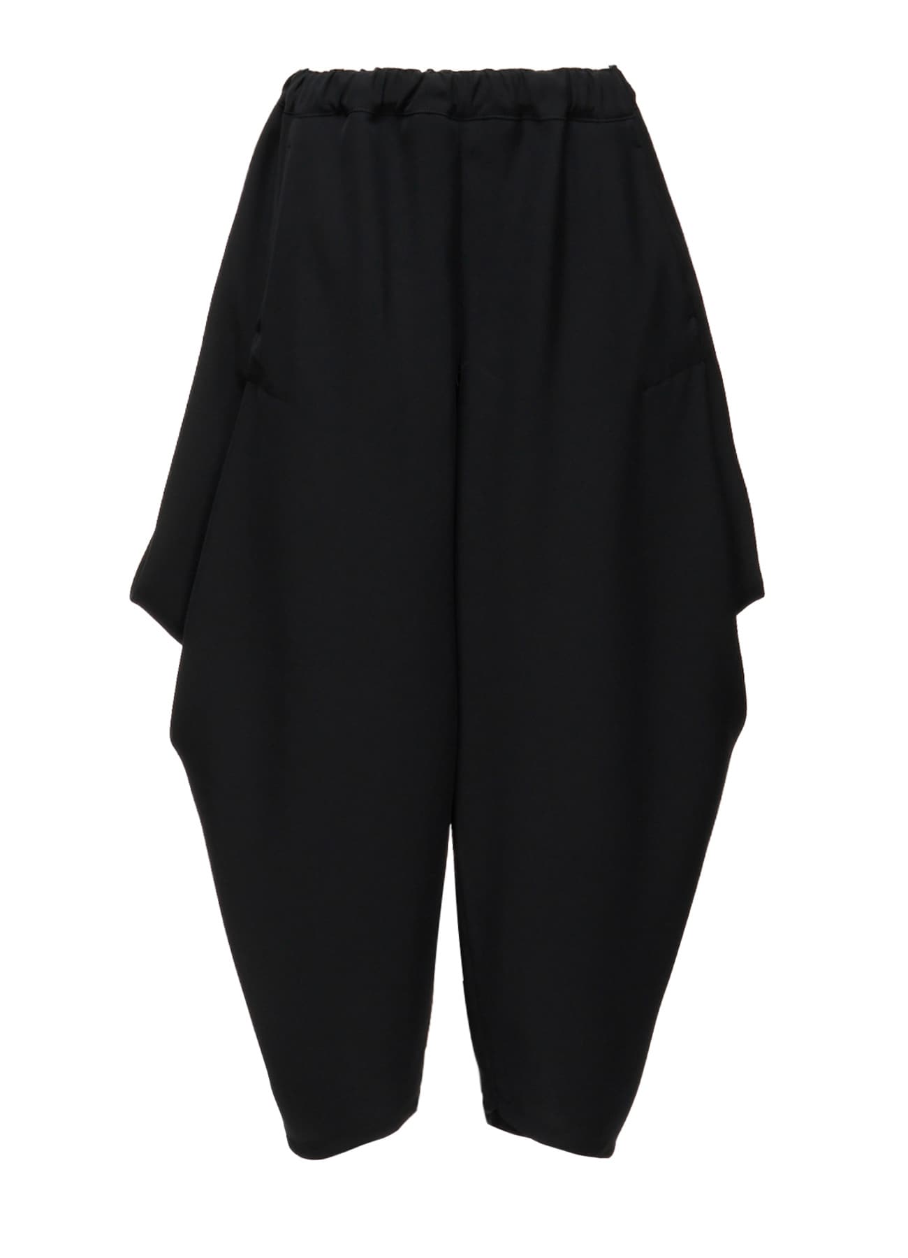 DOUBLE SATIN ELASTIC WAIST TUCK PANTS