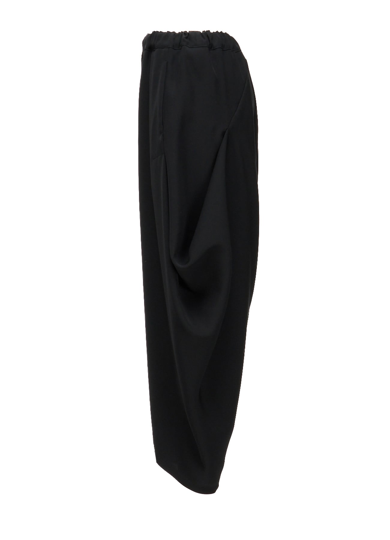 DOUBLE SATIN ELASTIC WAIST TUCK PANTS