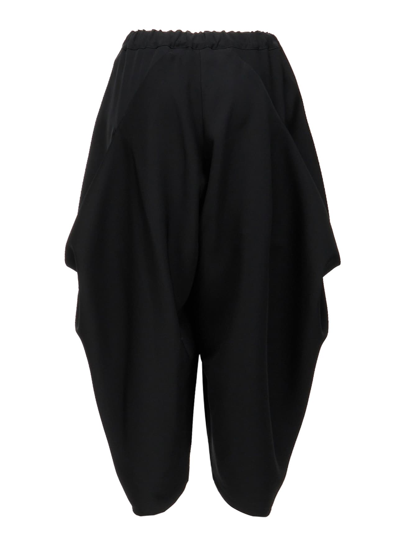 DOUBLE SATIN ELASTIC WAIST TUCK PANTS