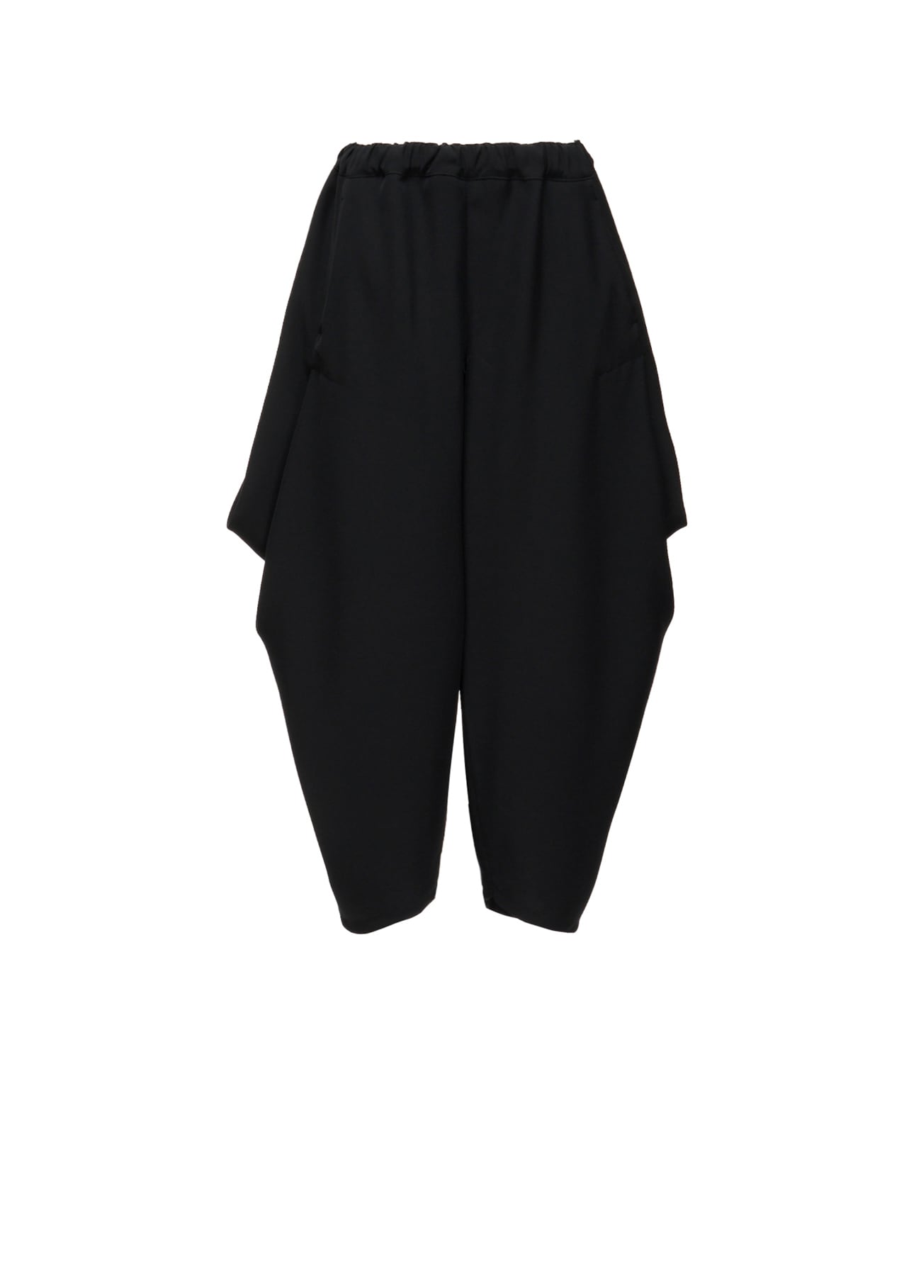 DOUBLE SATIN ELASTIC WAIST TUCK PANTS