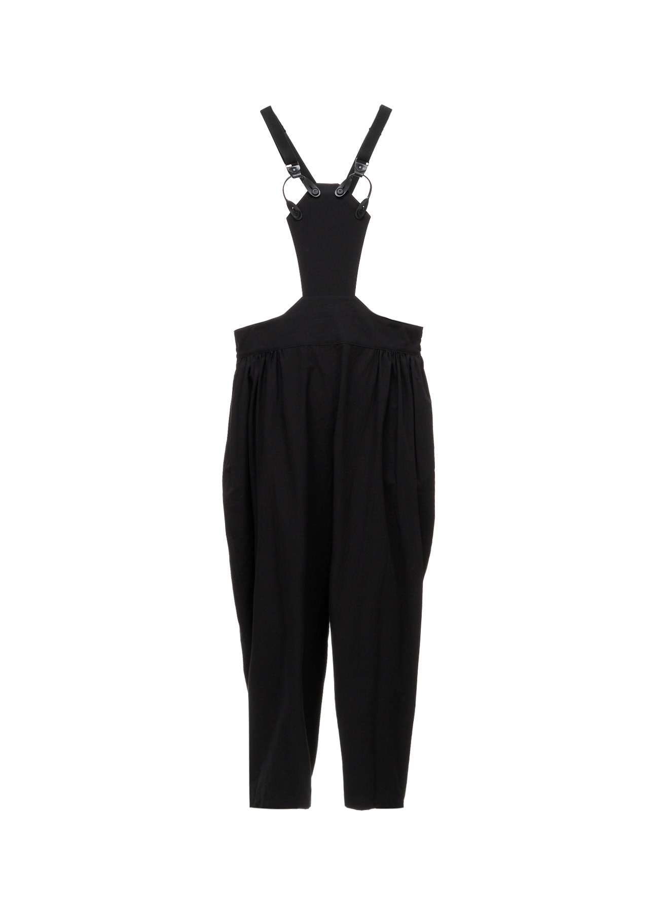 HIGH TWIST POPLIN SUSPENDER PANTS