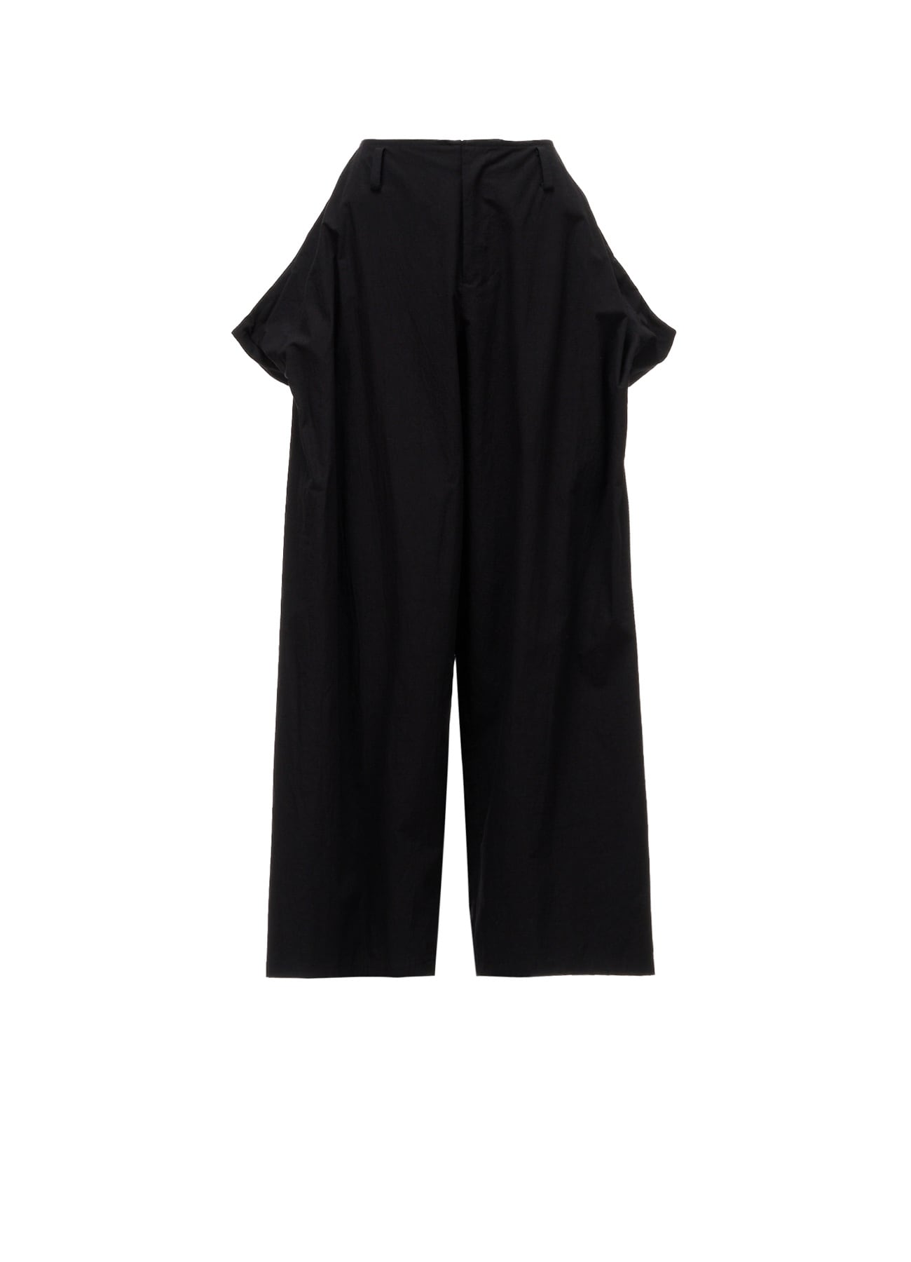 HIGH TWIST POPLIN DRAPED POCKET PANTS