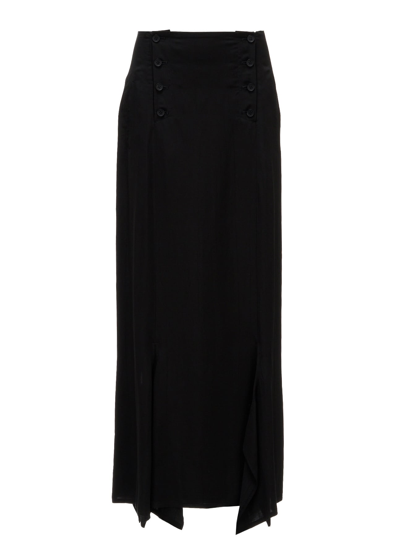 HIGH TWIST GABARDINE FLARED PANEL PENCIL SKIRT