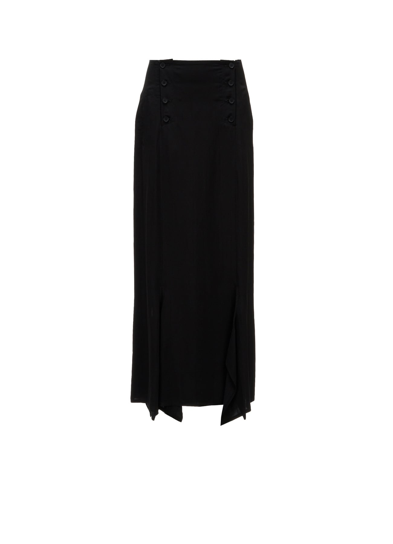 HIGH TWIST GABARDINE FLARED PANEL PENCIL SKIRT